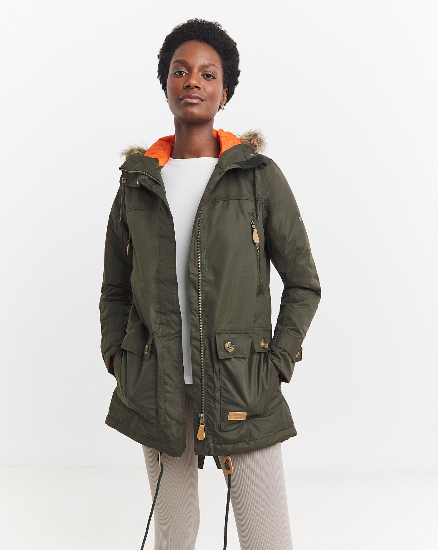 Ladies Jackets Trespass Valentina Jacket Trespass Long Waterproof