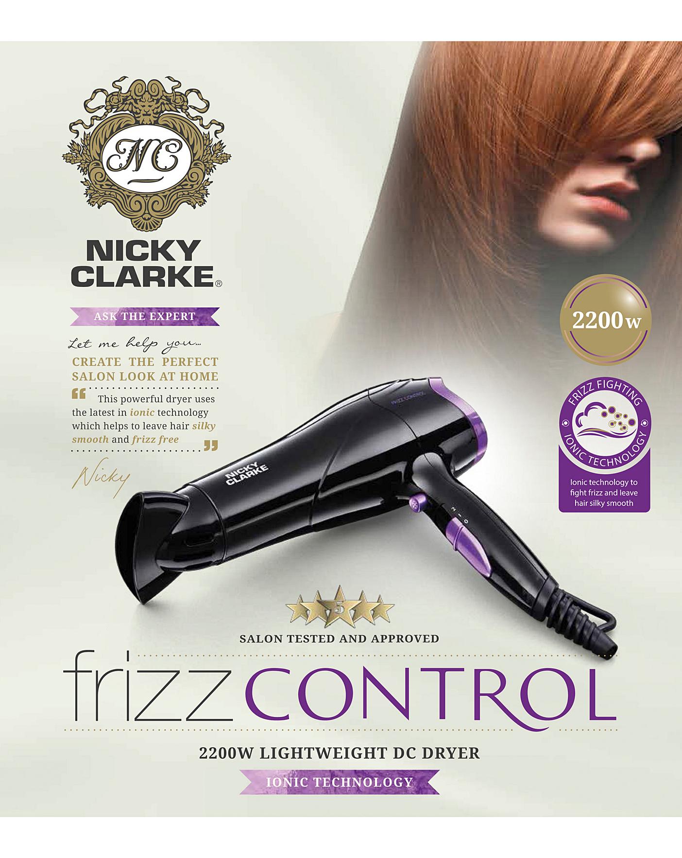 Nicky Clarke Frizz Control DC Hair Dryer | Oxendales