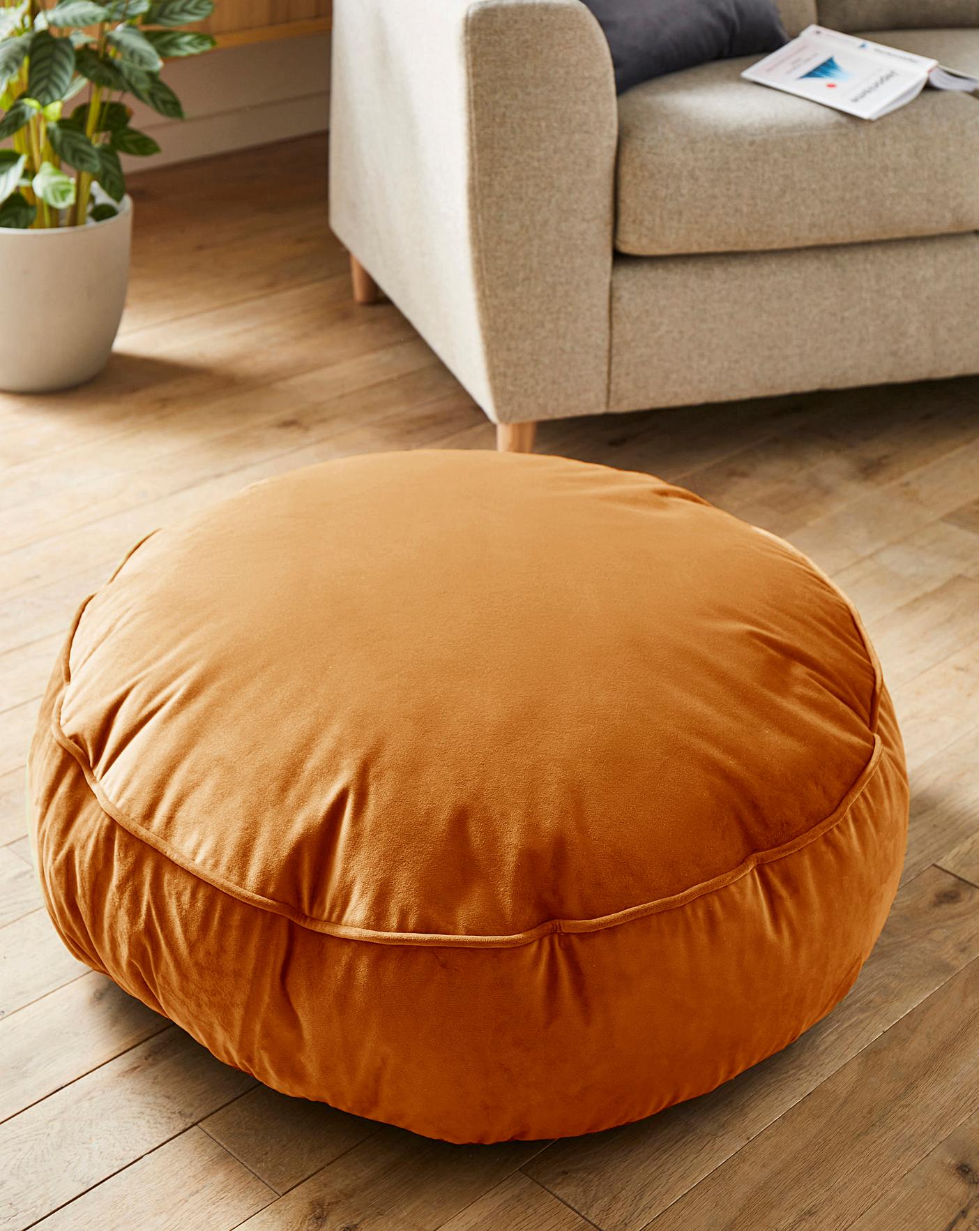 Round leather floor discount cushion