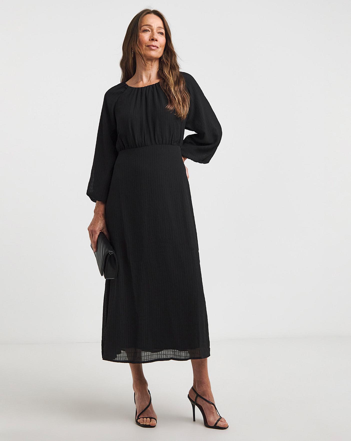 Textured Tie Back Smock Dress Marisota