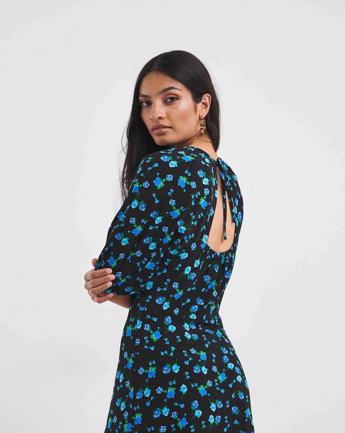 Oasis blue rose outlet dress