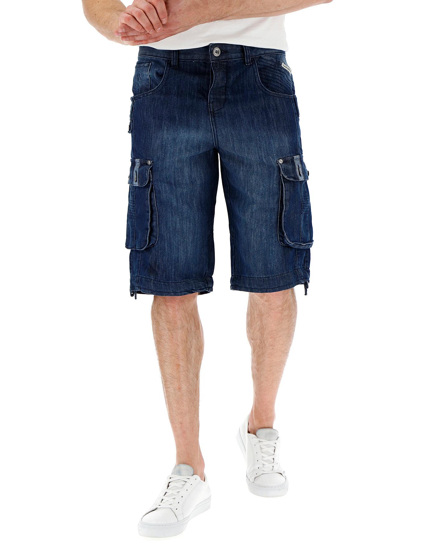 Crosshatch Denim Shorts | Jacamo