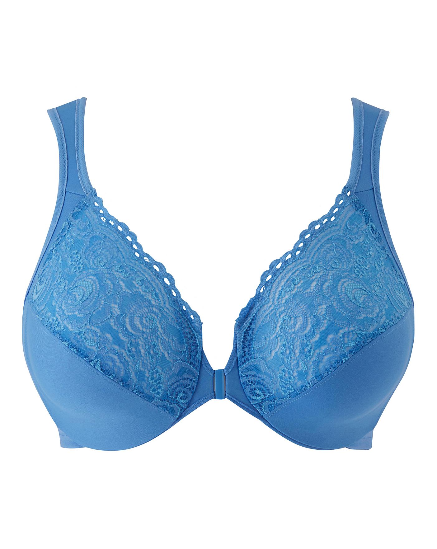 Glamorise Blue Elegance Front Close Wonderwire Bra US 42g UK 42f for sale  online 