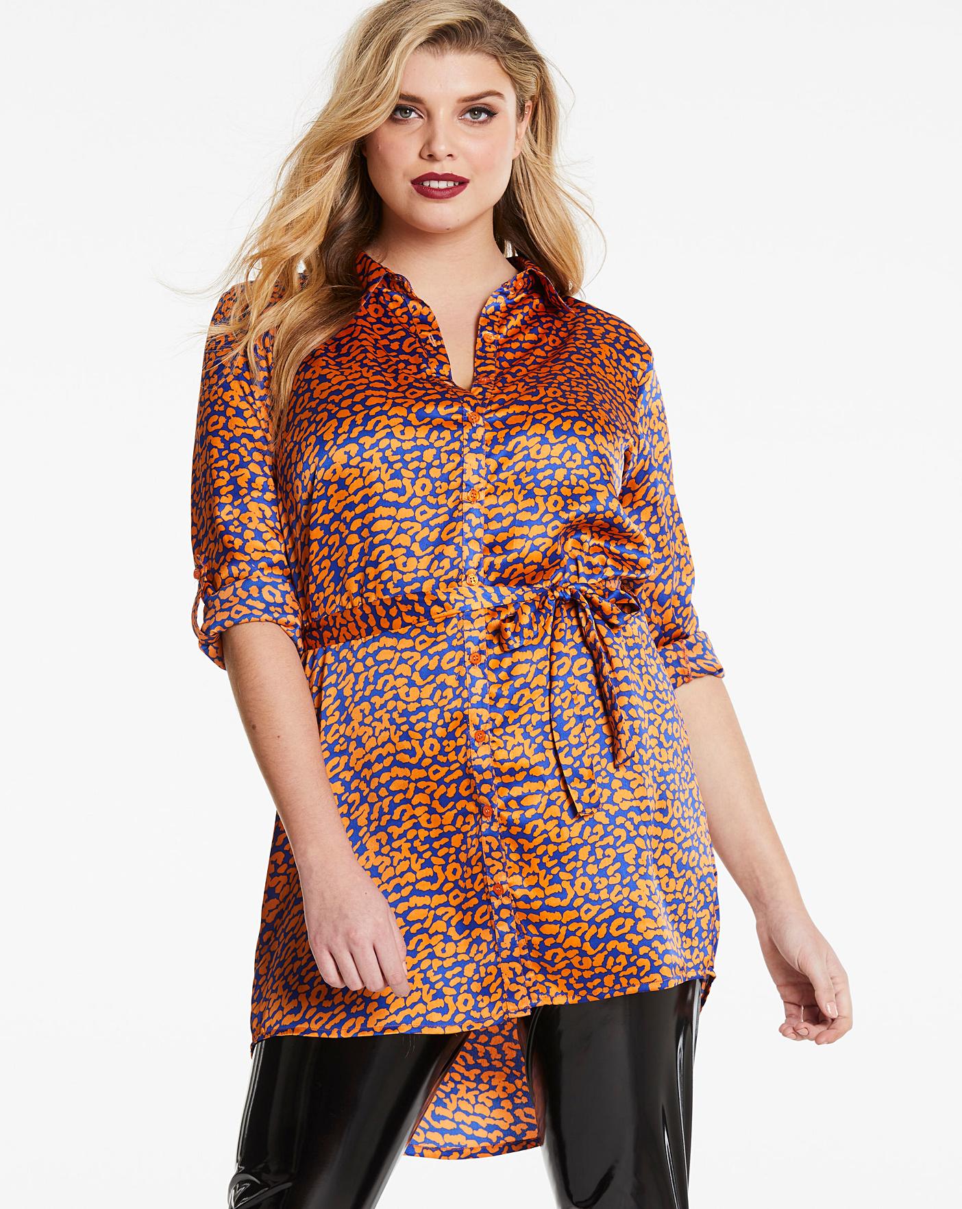 AX Paris Curve Leopard Tunic Shirt Dress Simply Be