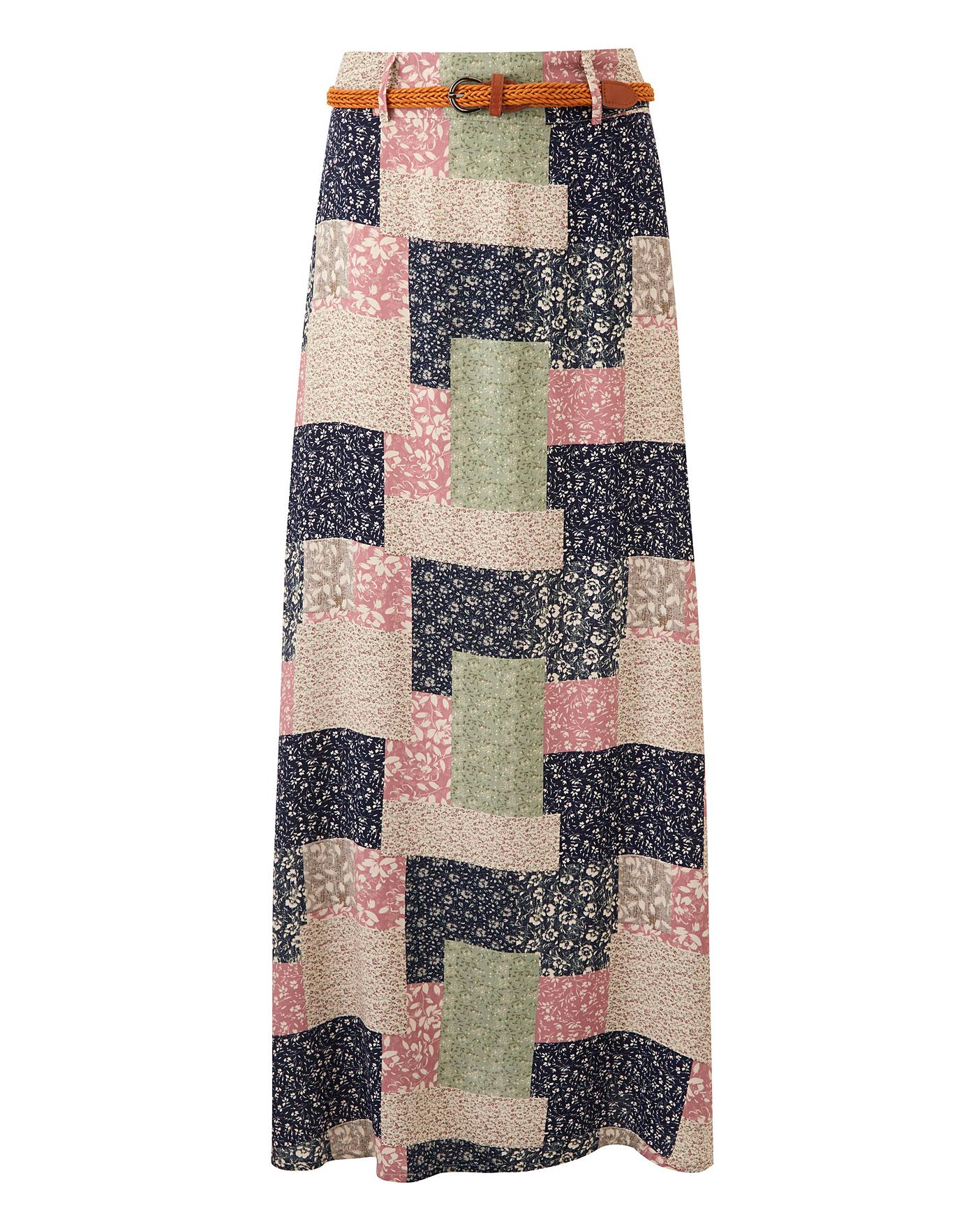 apricot maxi skirt
