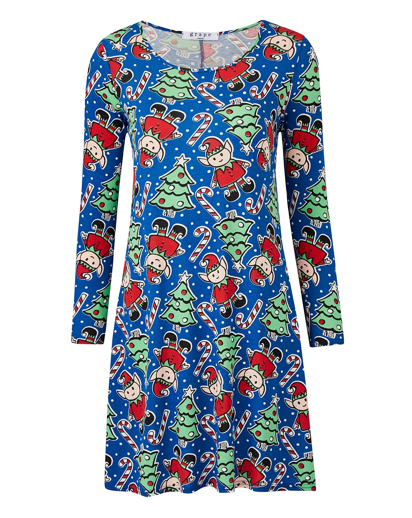 Christmas Print Dress Ambrose Wilson