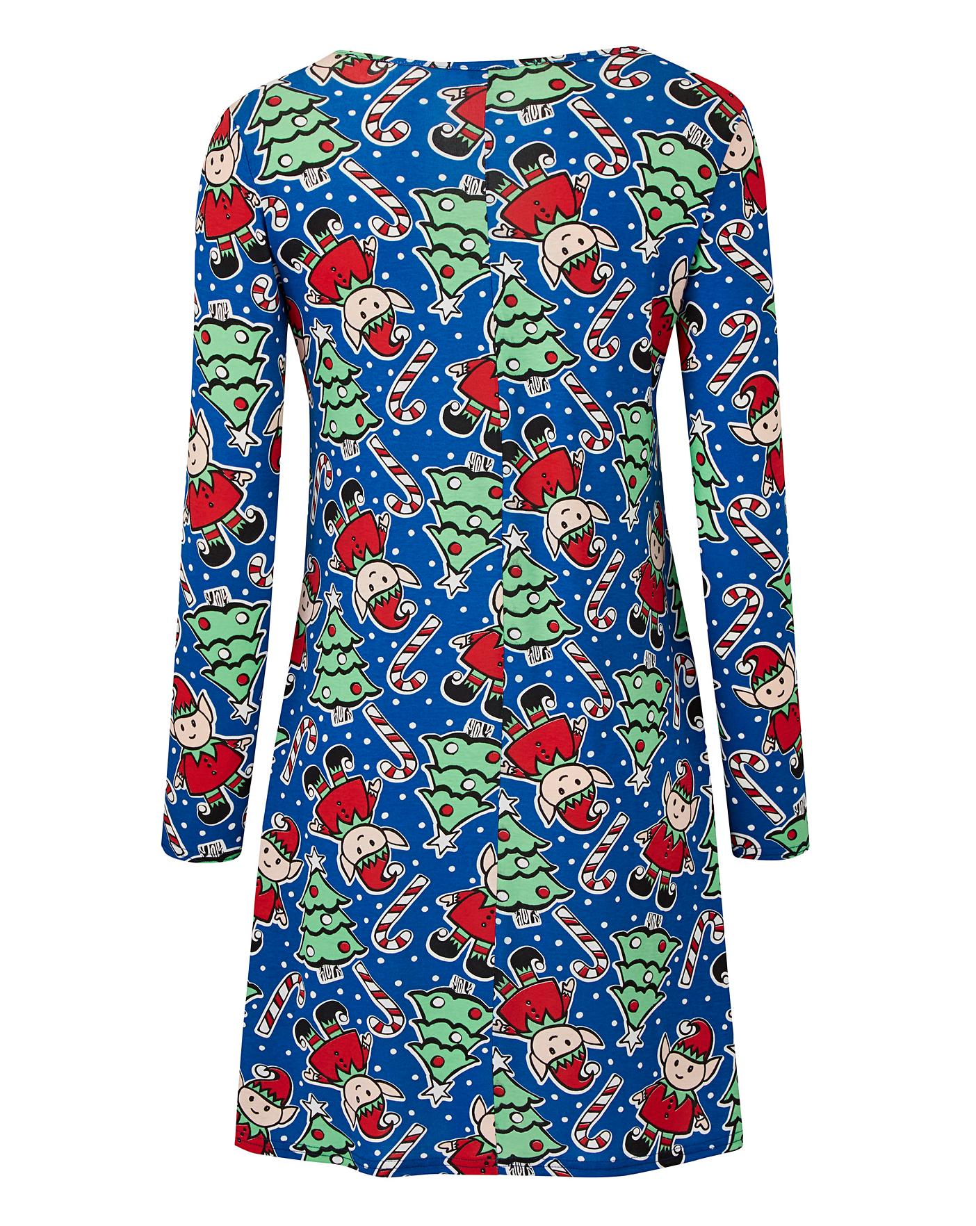Christmas Print Dress | Oxendales