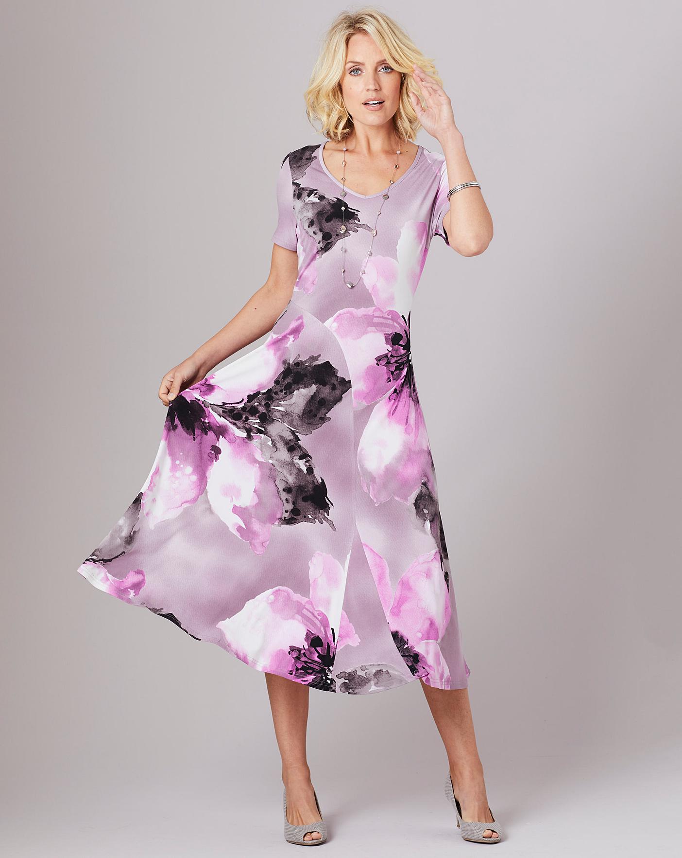 Julipa Stretch Jersey V-Neck Dress | Marisota