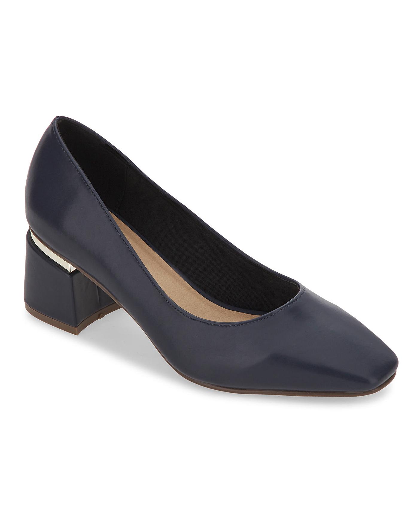 Flexi Sole Heel Trim Court Shoes E Fit | J D Williams