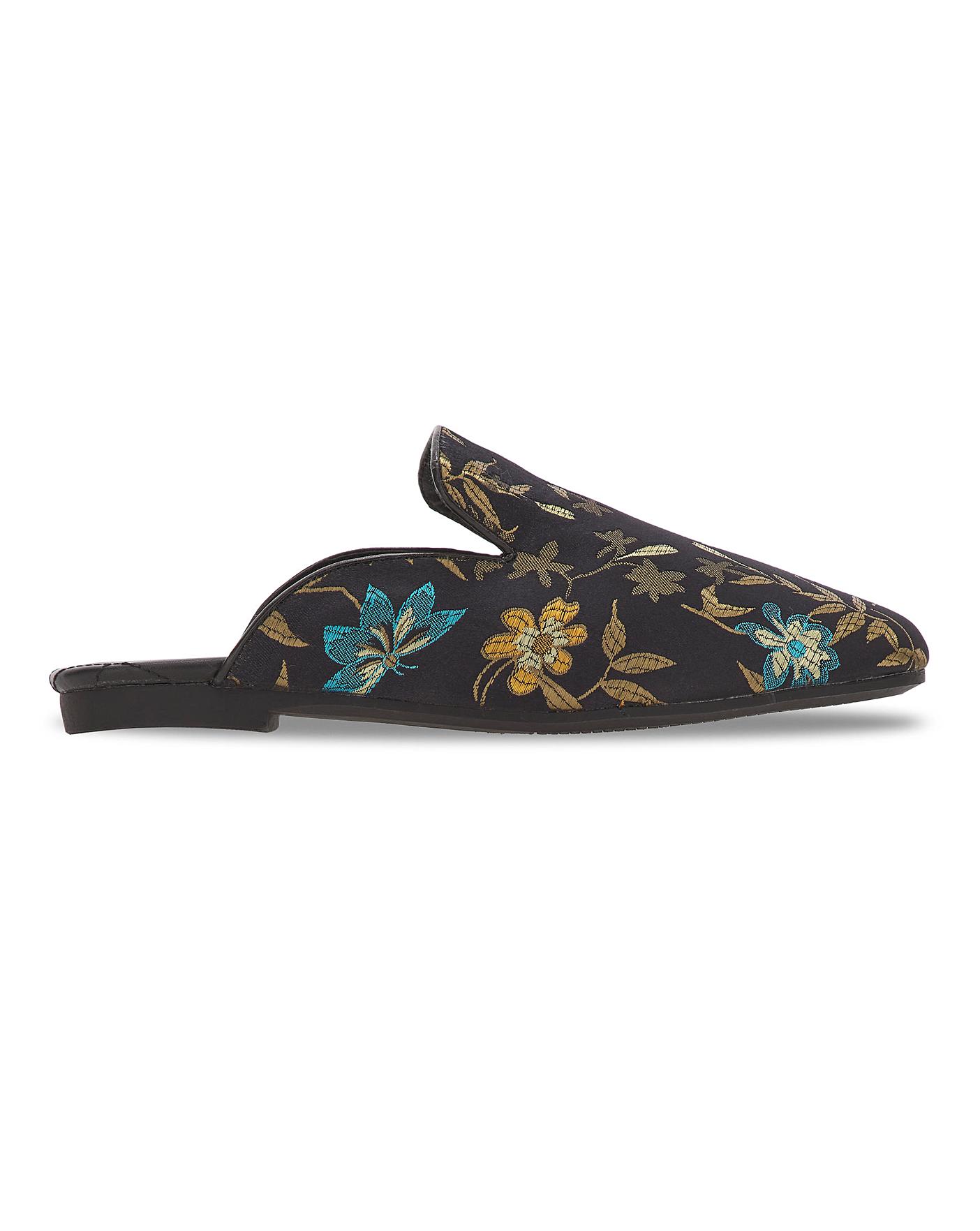 extra wide mule slippers