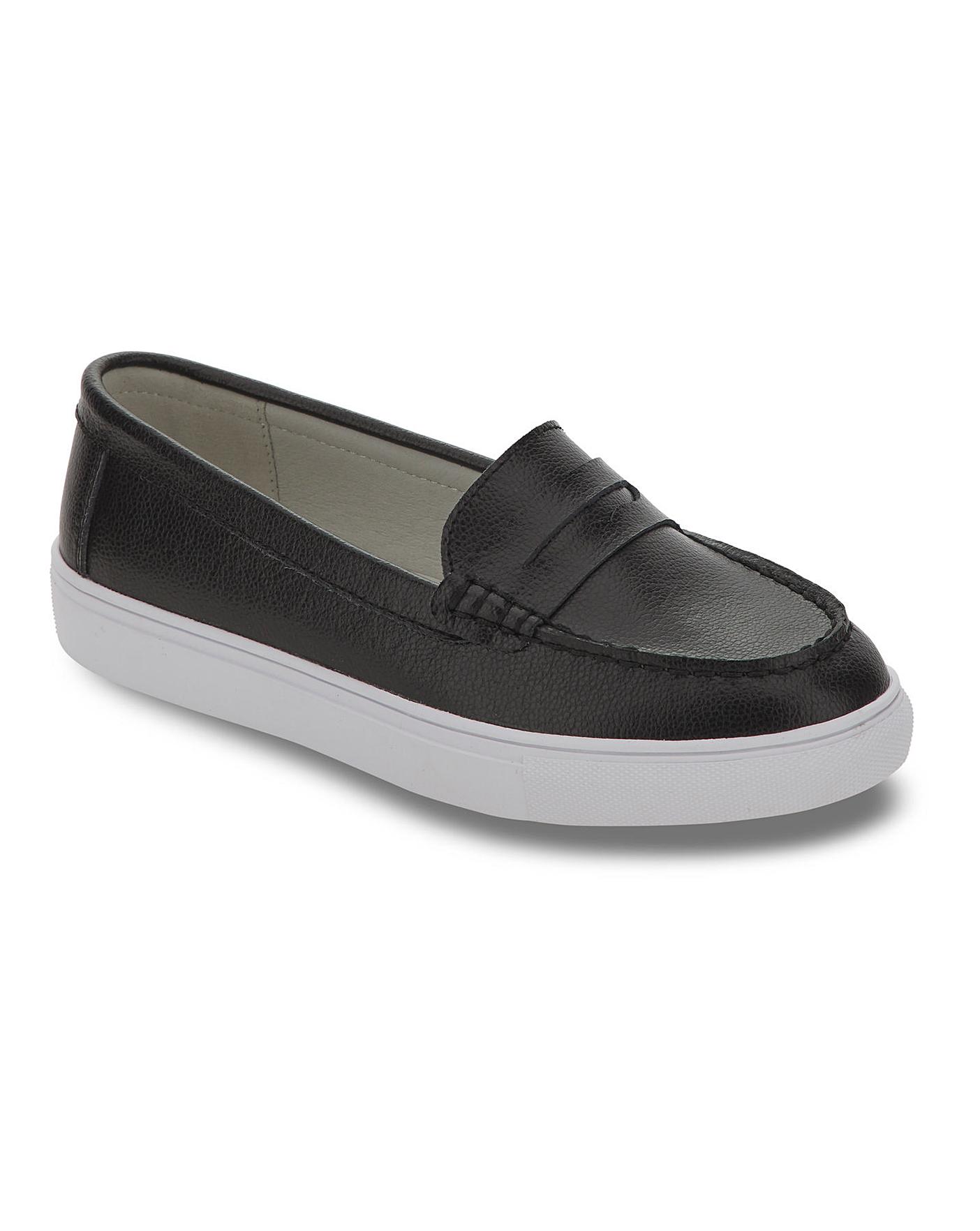 Leather Leisure Loafers EEE Fit | J D Williams