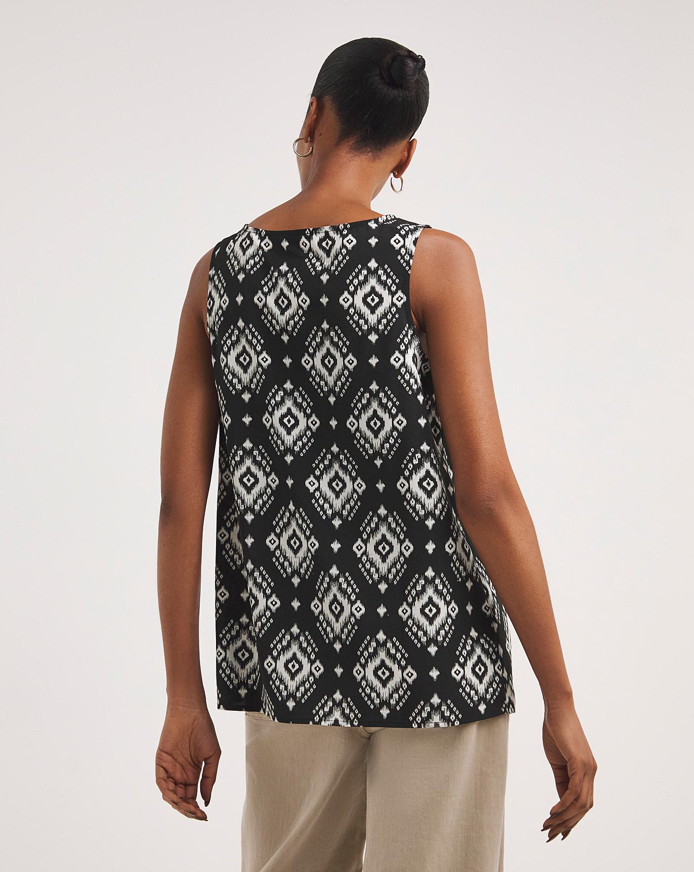 V Neck Woven Vest Fashion World