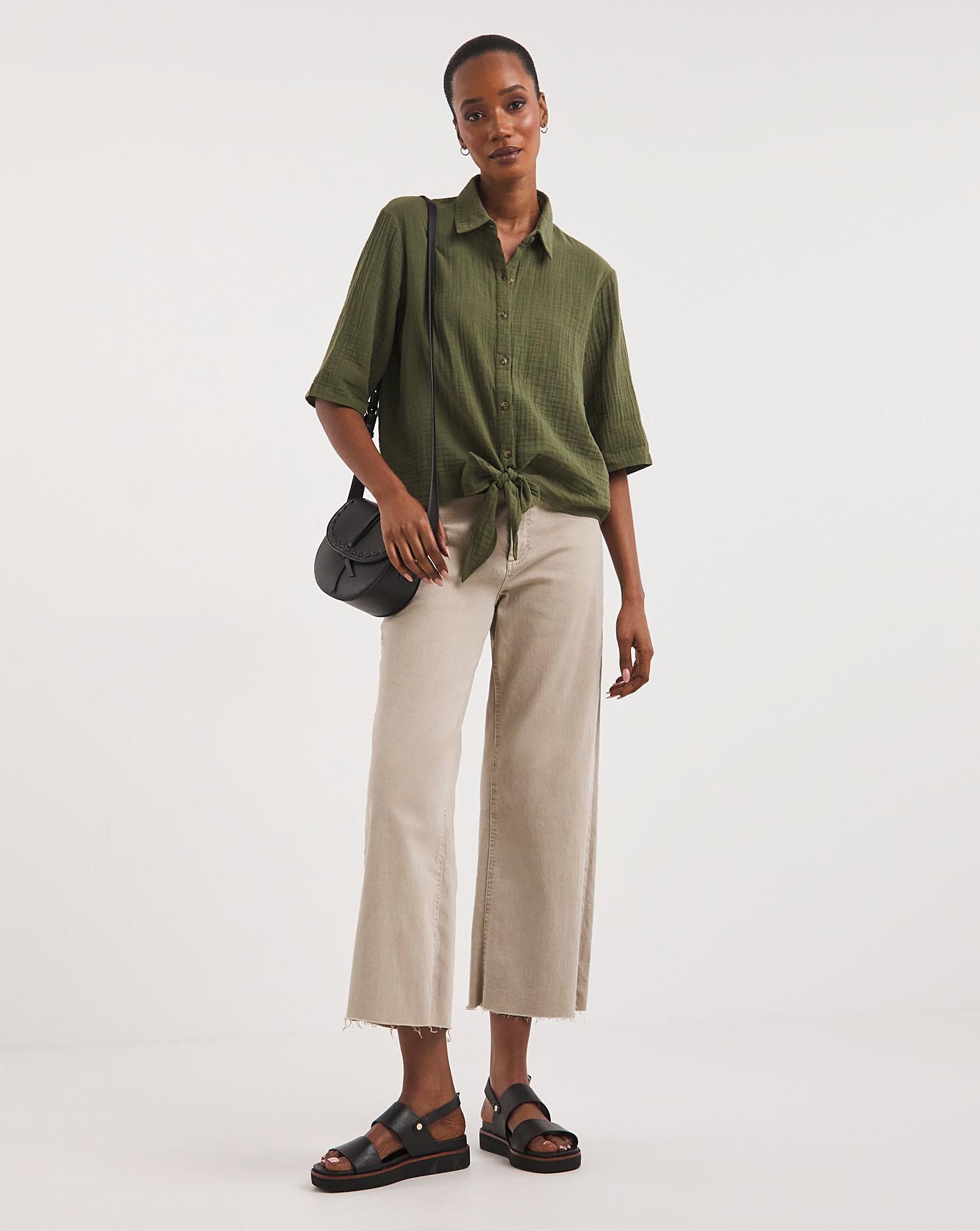 Cheesecloth Tie Front Shirt Ambrose Wilson