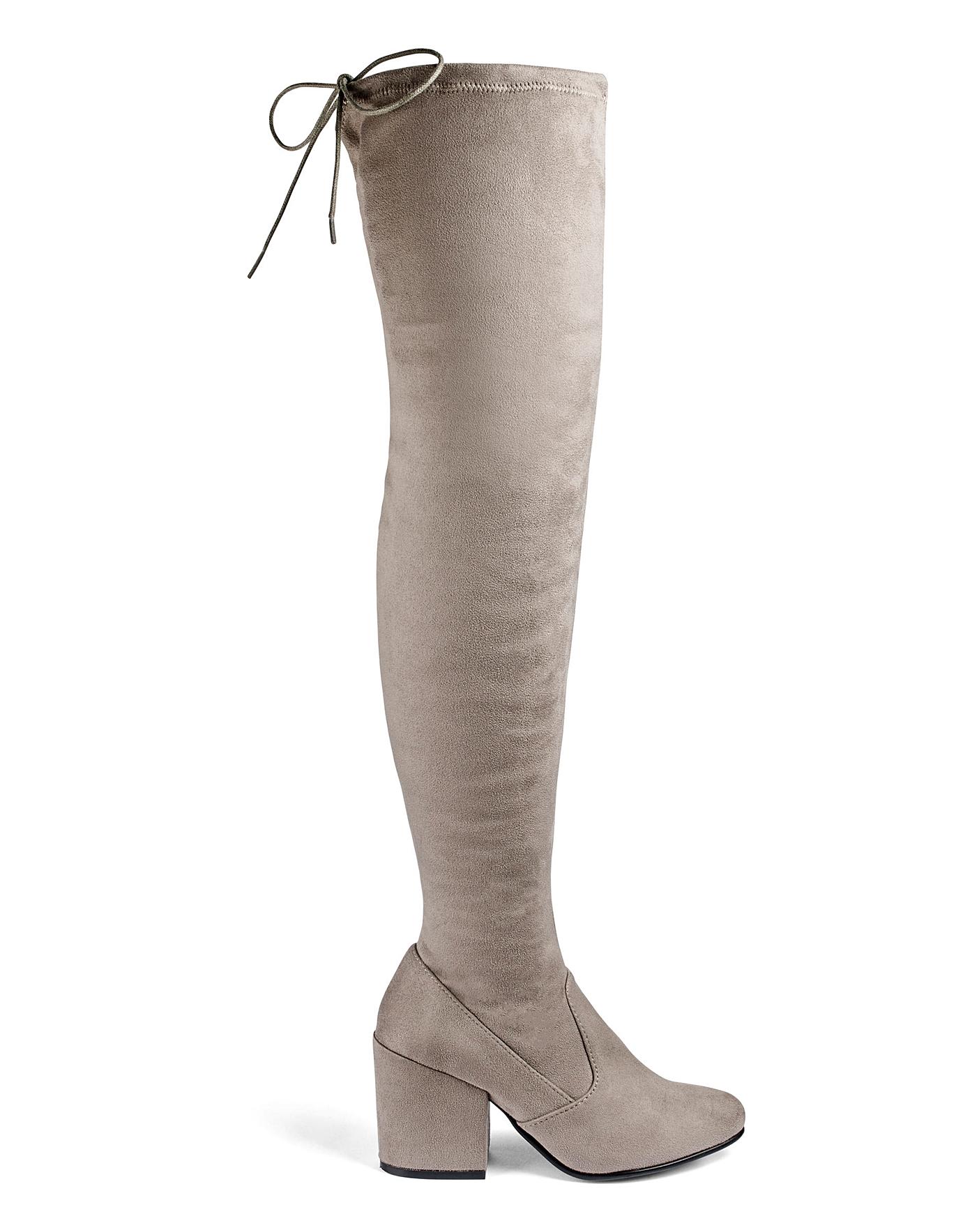 over the knee heeled boots wide fit