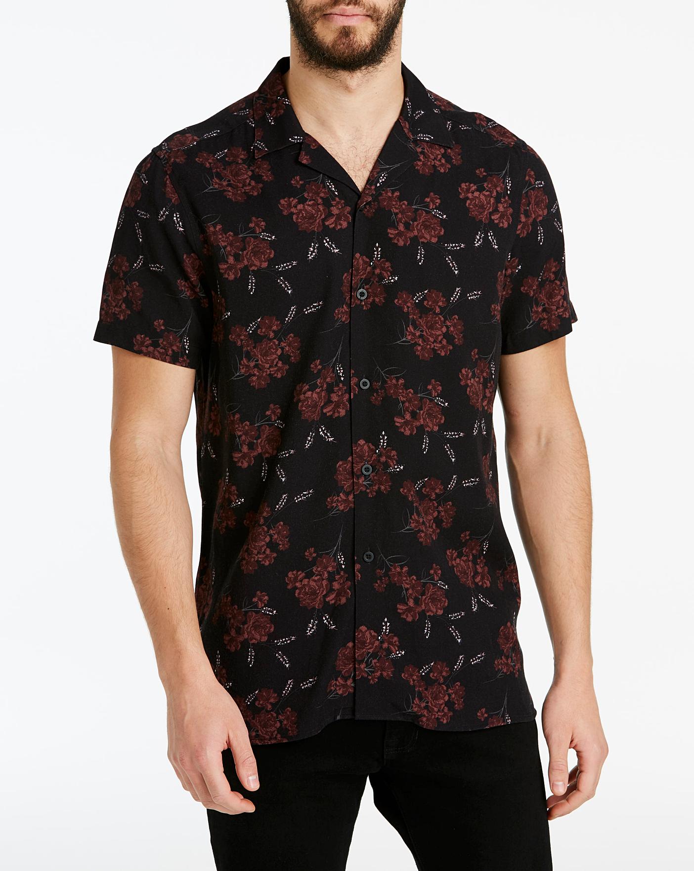 Dark floral shirt Clearance
