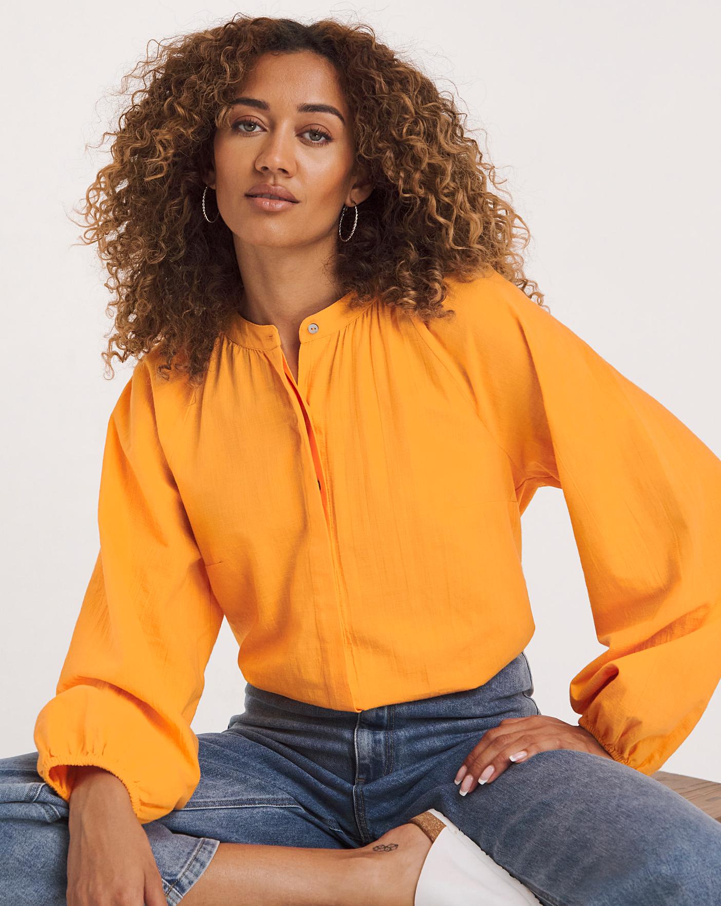 womens mustard yellow blouse