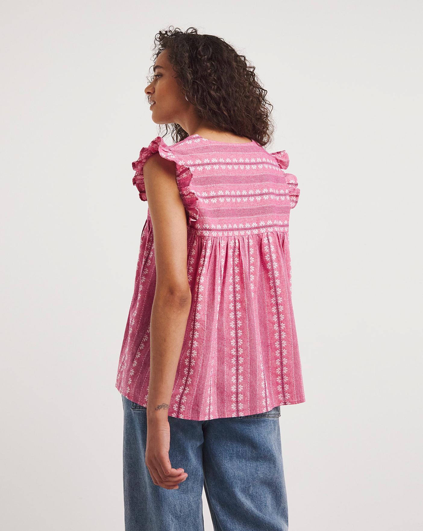 Sleeve Jacquard Top | J D Williams