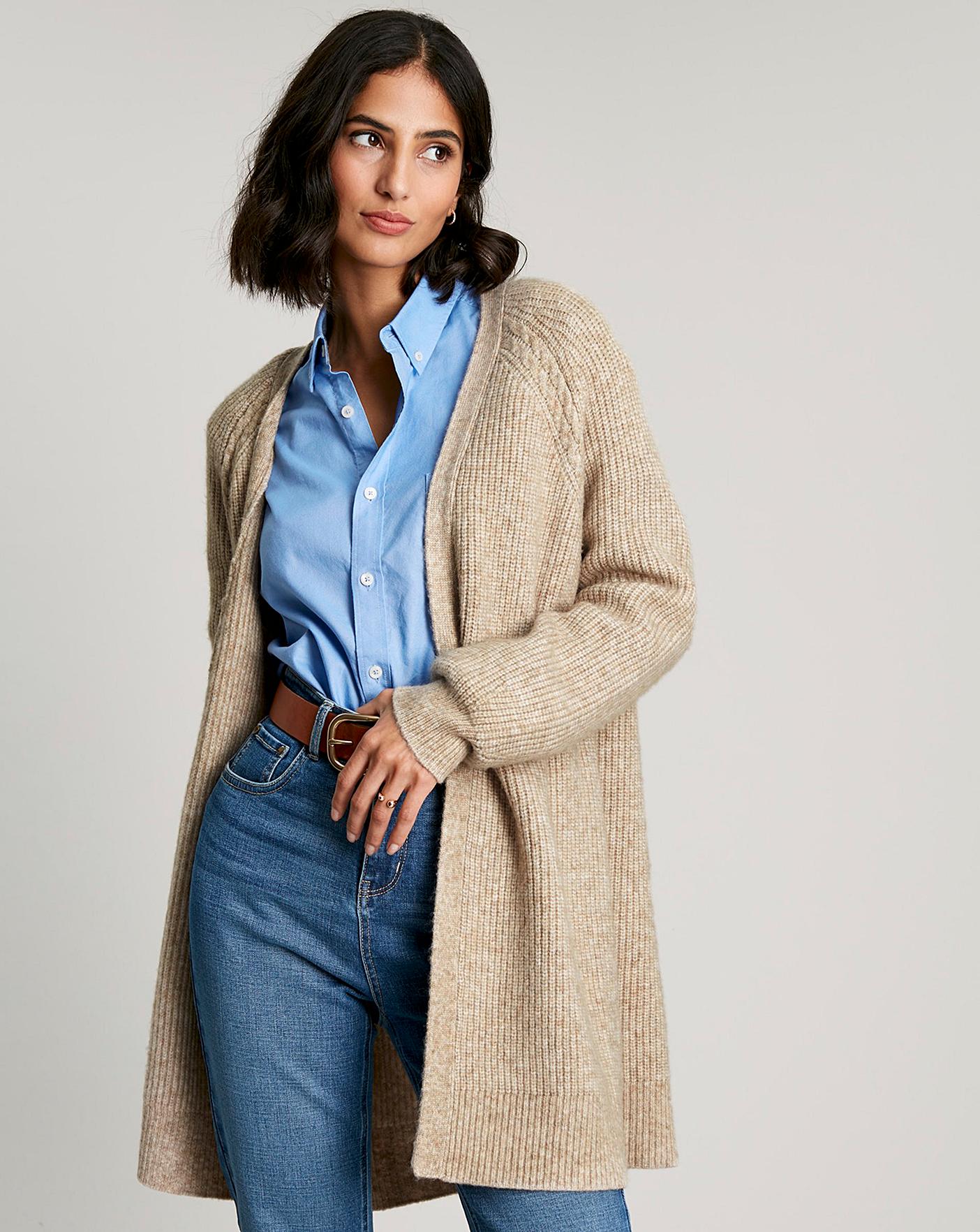 Joules Longline Raglan Sleeve Cardigan J D Williams