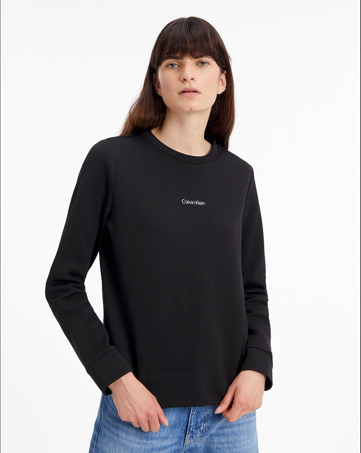 Calvin klein black shops logo sweatshirt