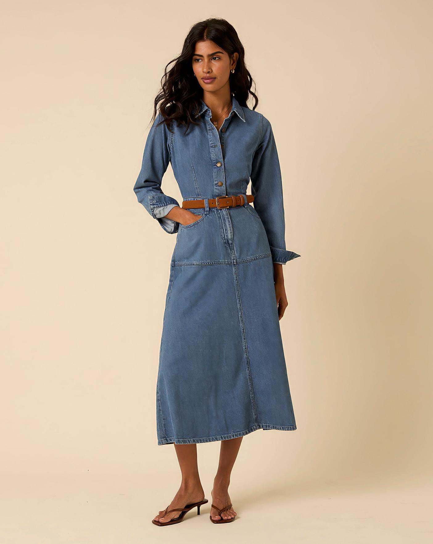Nobody's Child Lee Denim Midi Dress | Oxendales