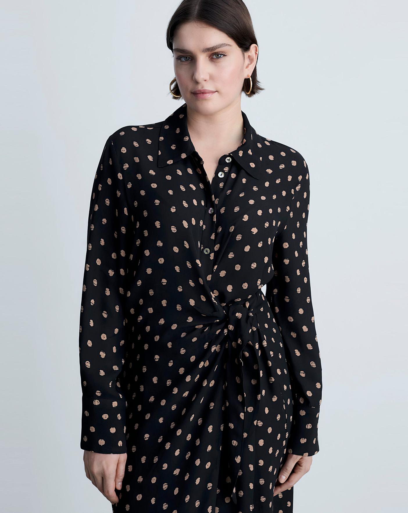 Mango Polka-dot shirt dress | Oxendales