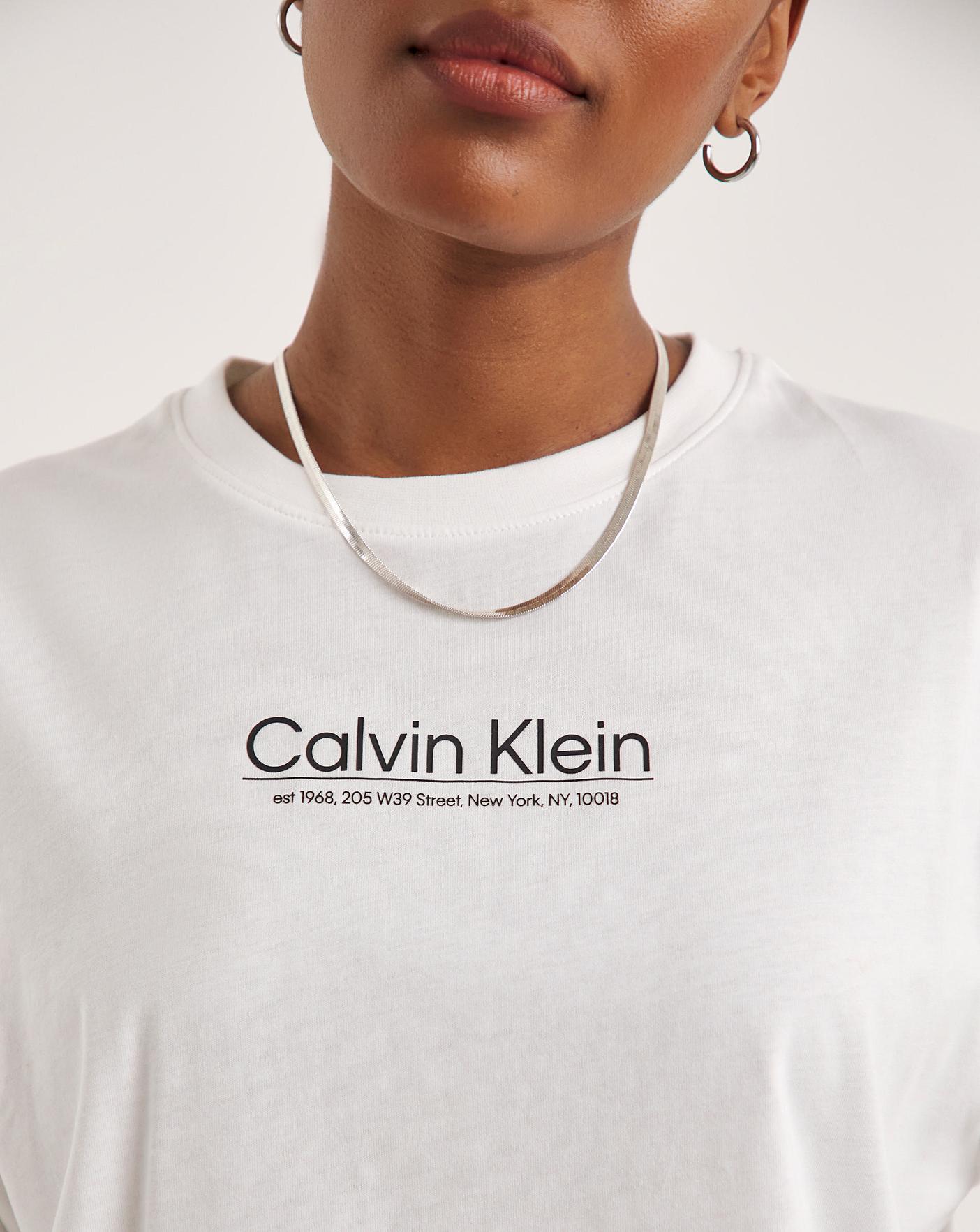 Calvin Klein Jeans New York White Tee T Shirt White - Medium Crew
