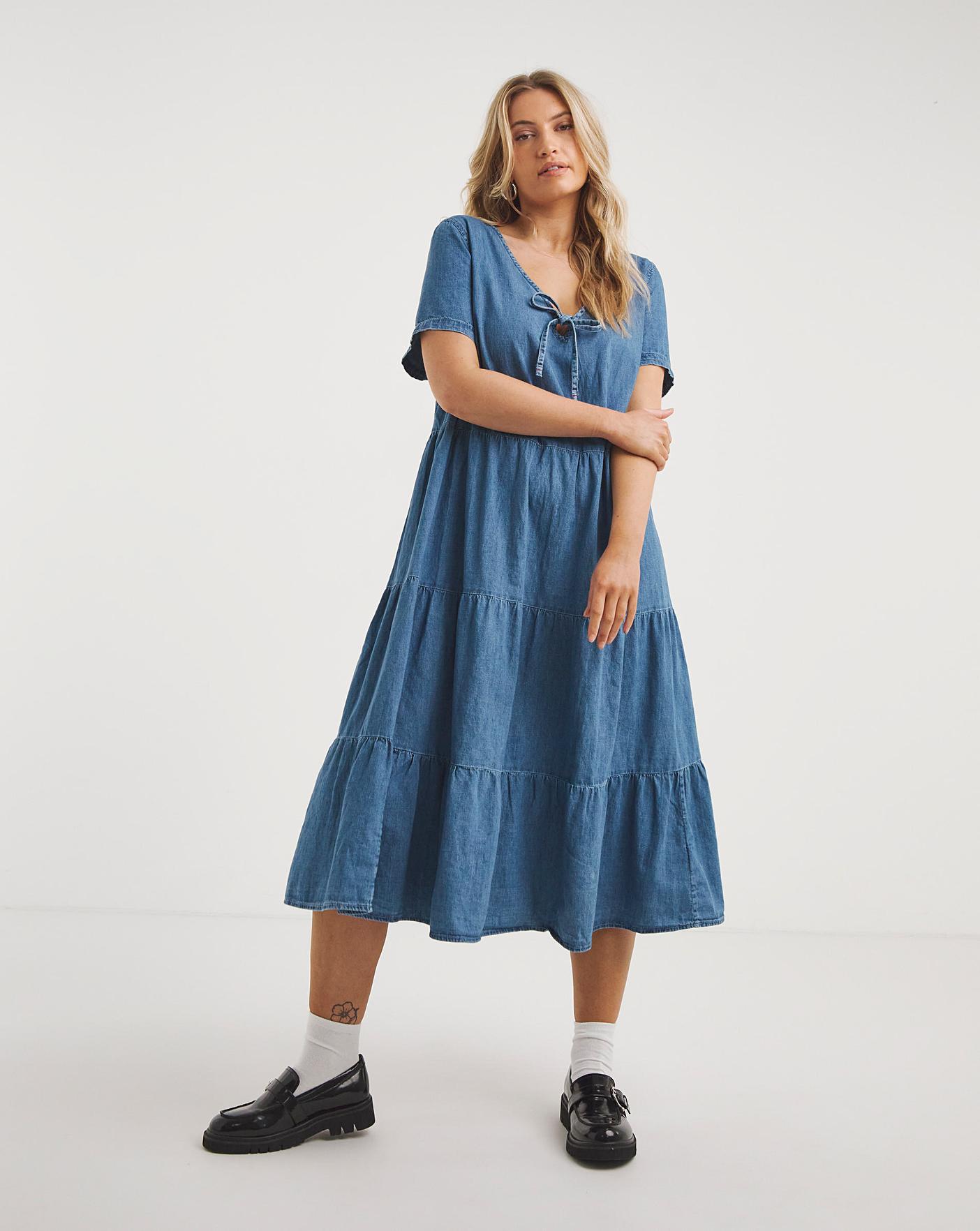 Midi dress with jeans sale