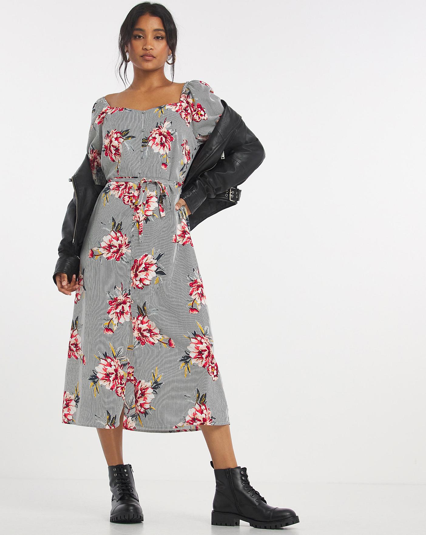 button through summer dress