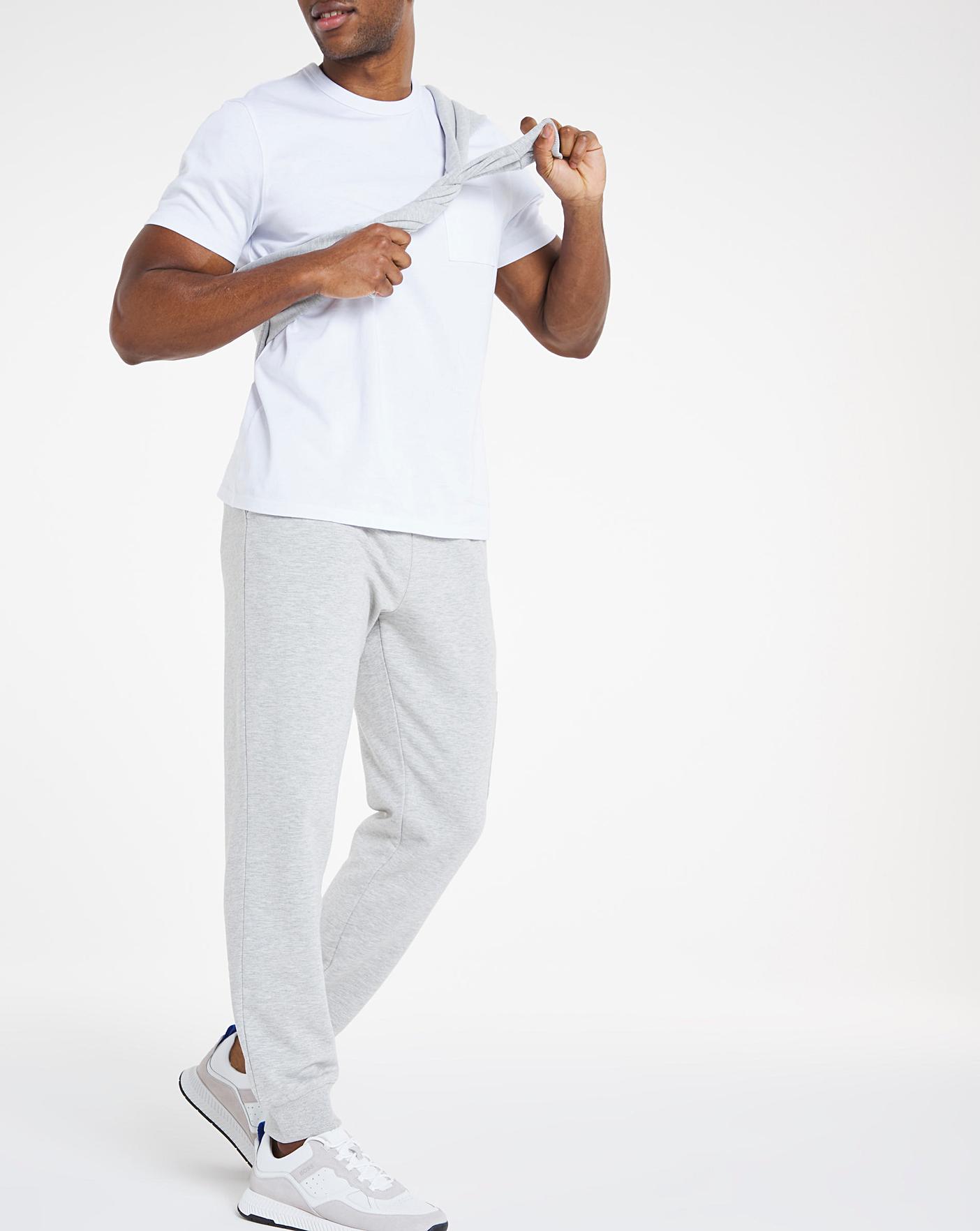 Grey Marl Cuffed Cargo Jogger Premier Man