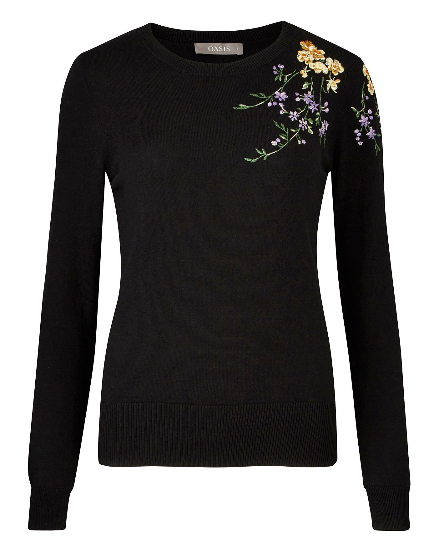 Oasis Embroidered Jumper | Crazy Clearance