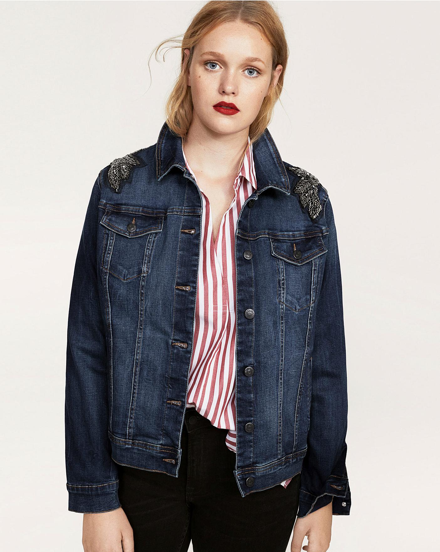 beaded denim jacket