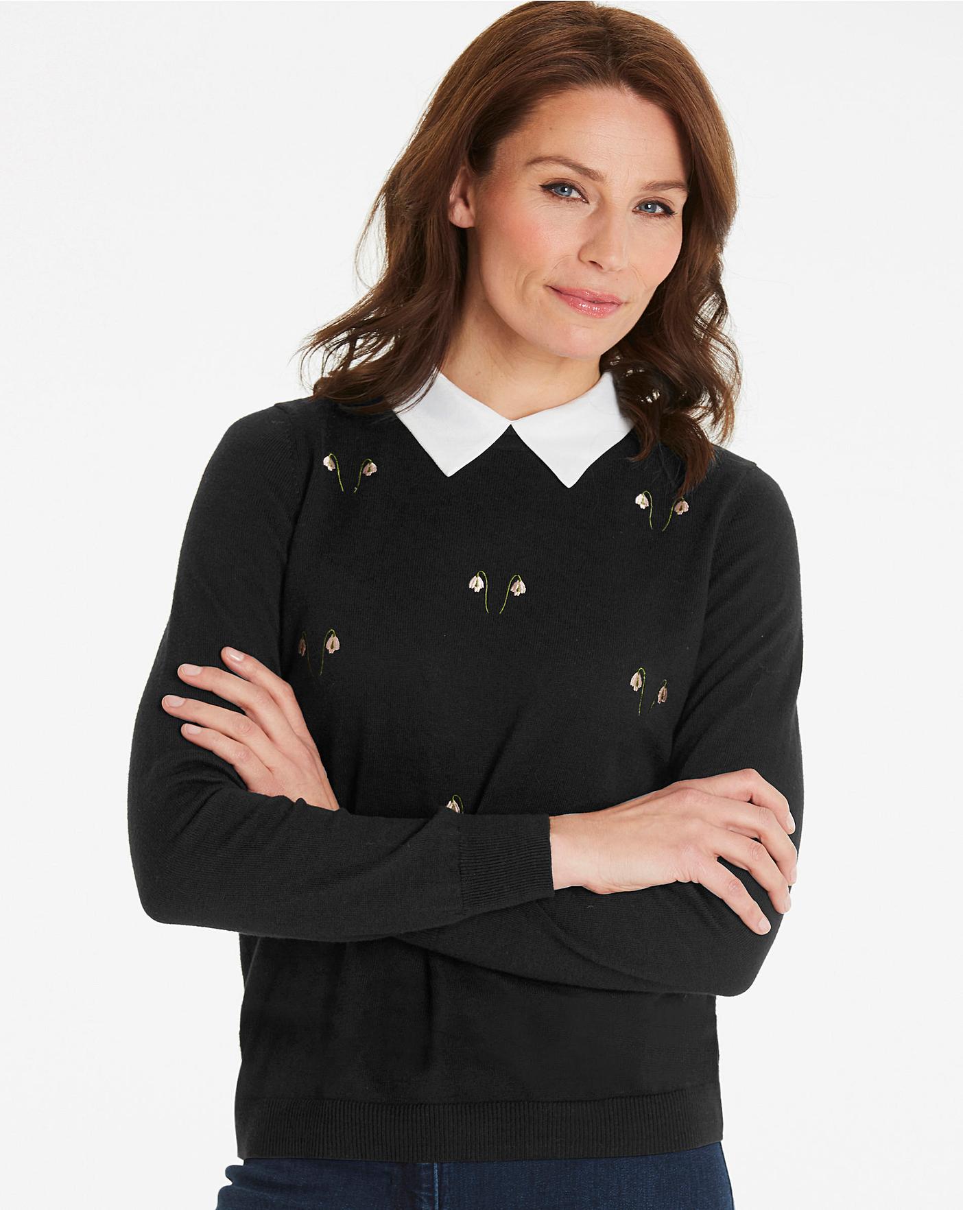 Oasis Curve Snow Drop Collar Jumper | J 
