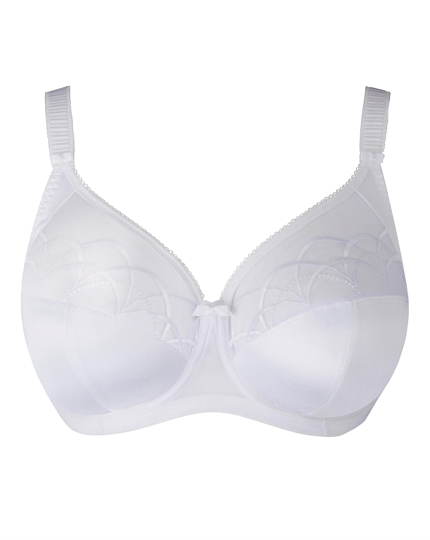 Elomi Cate Full Cup Wired White Bra | J D Williams