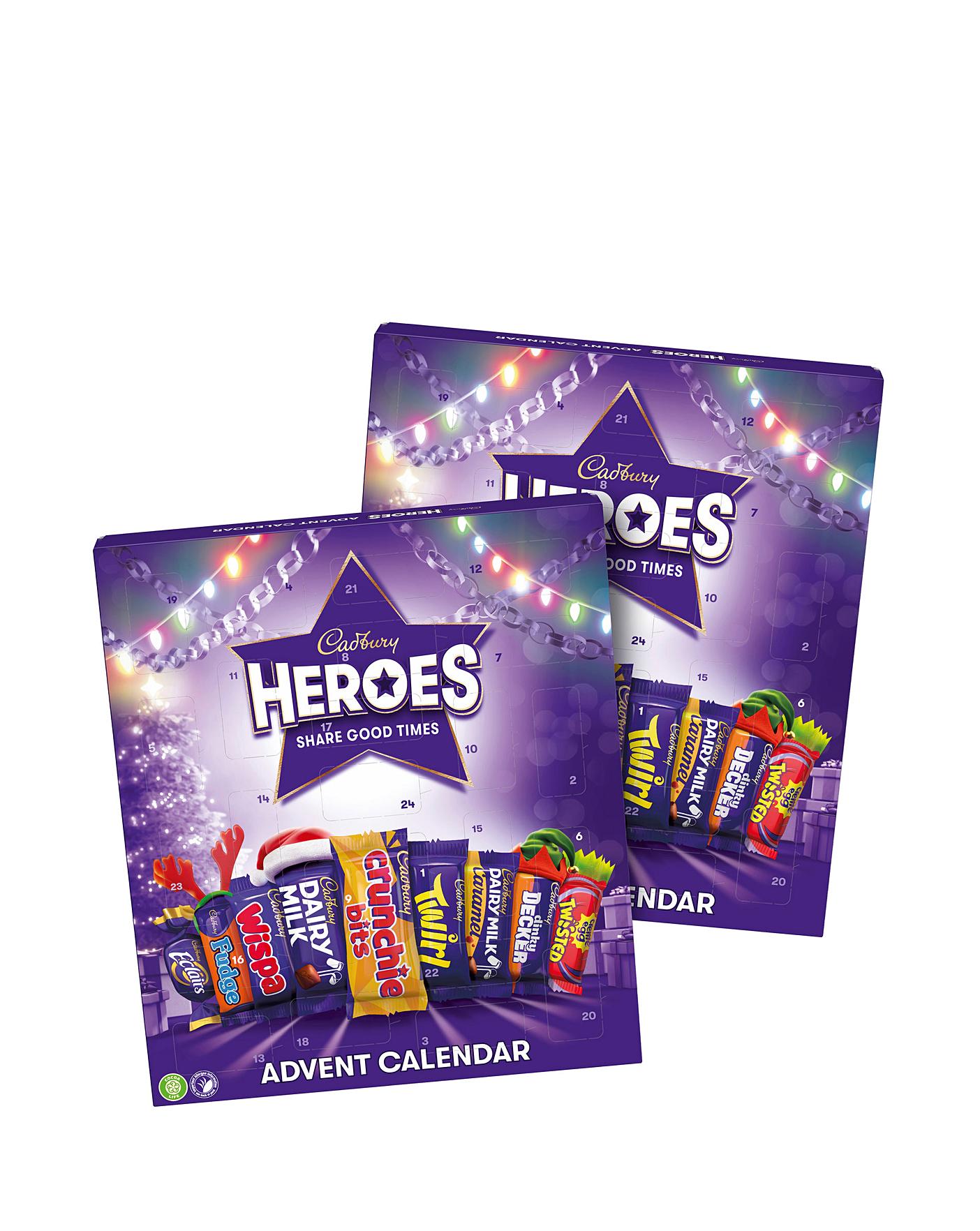 Cadbury Heroes Advent Calendar Twin Pack Fashion World