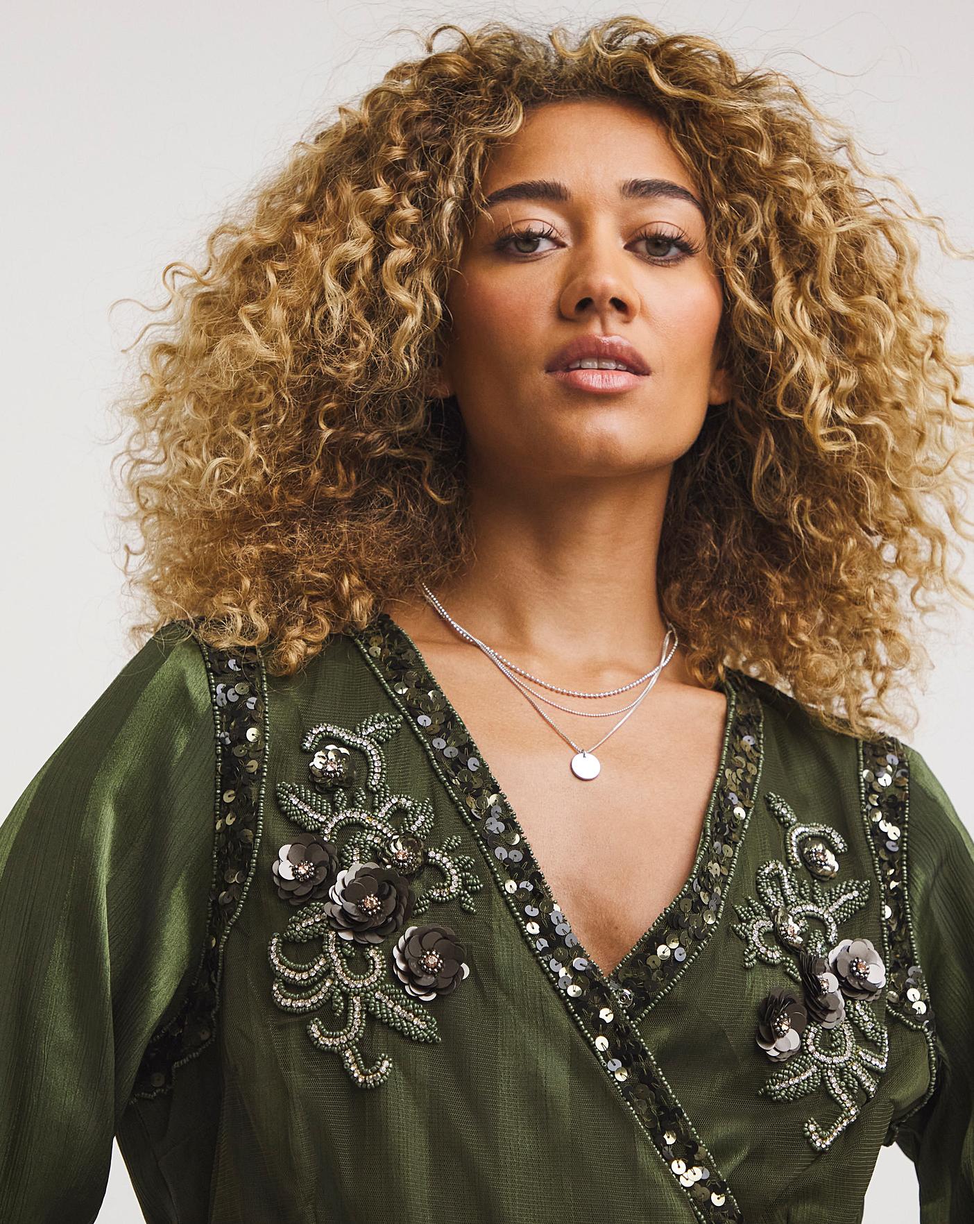 Joe Browns Embroidery Sequin Wrap Dress Oxendales