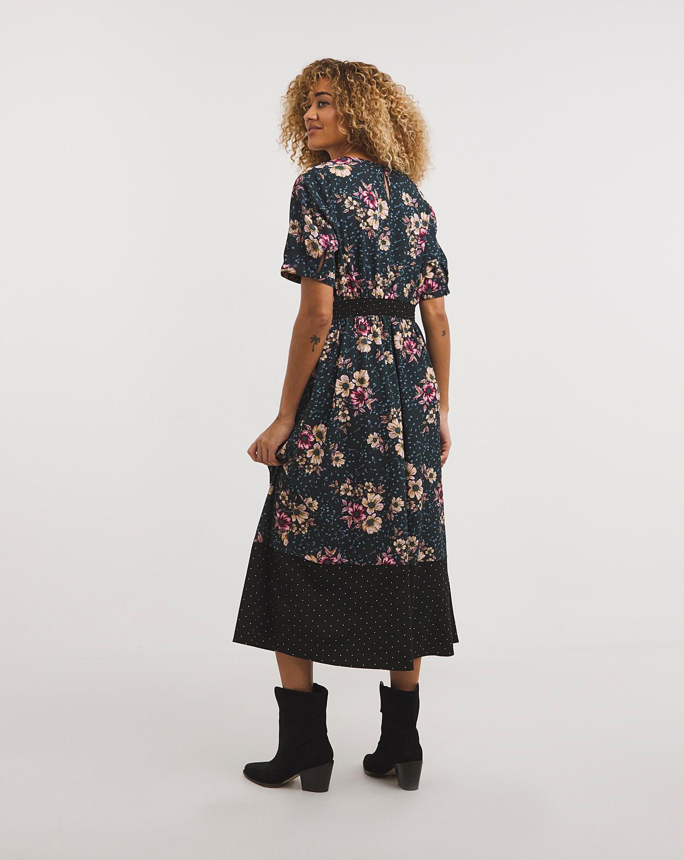 Joe Browns Mixed Contrast Print Dress J D Williams