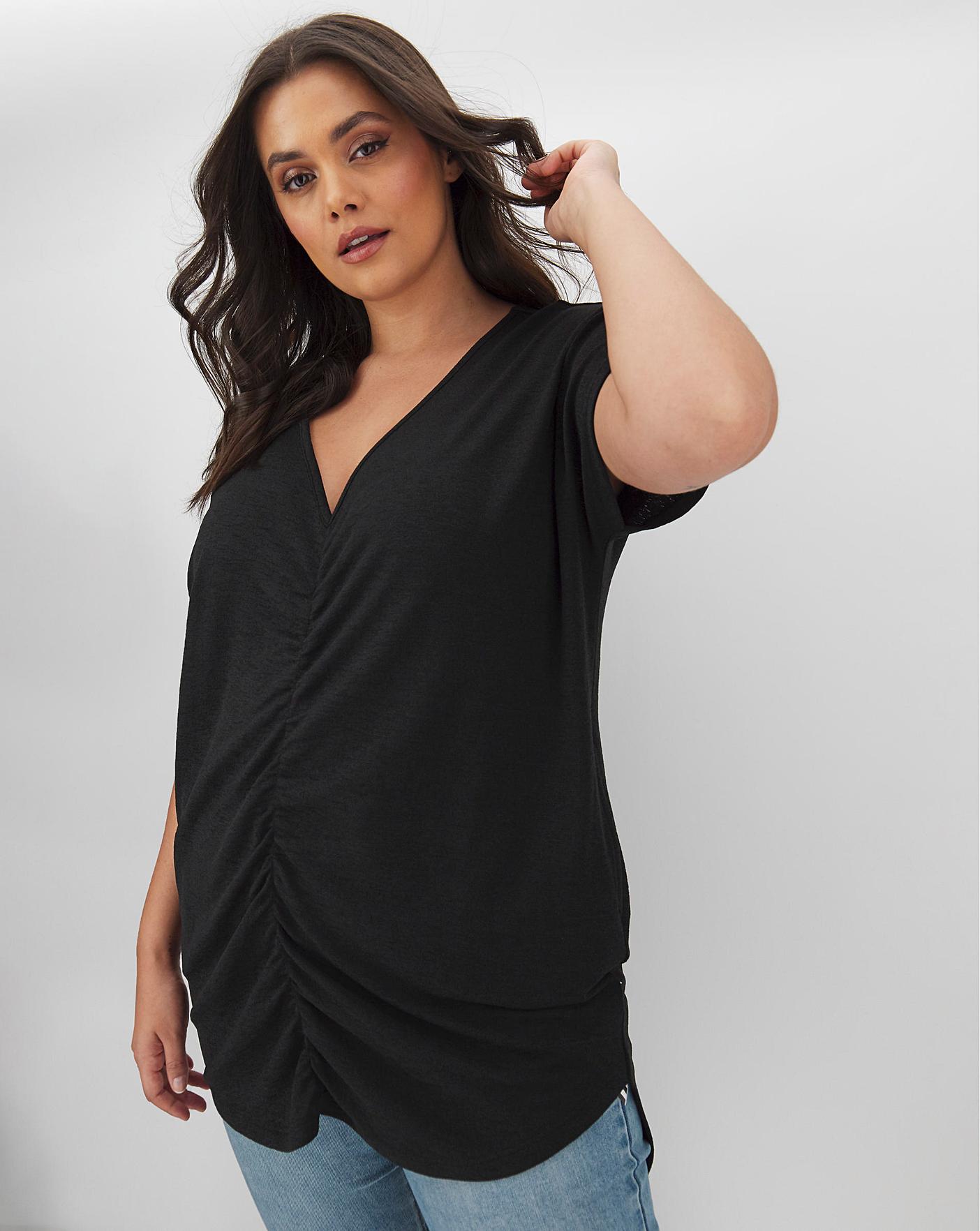 ruched front t shirt