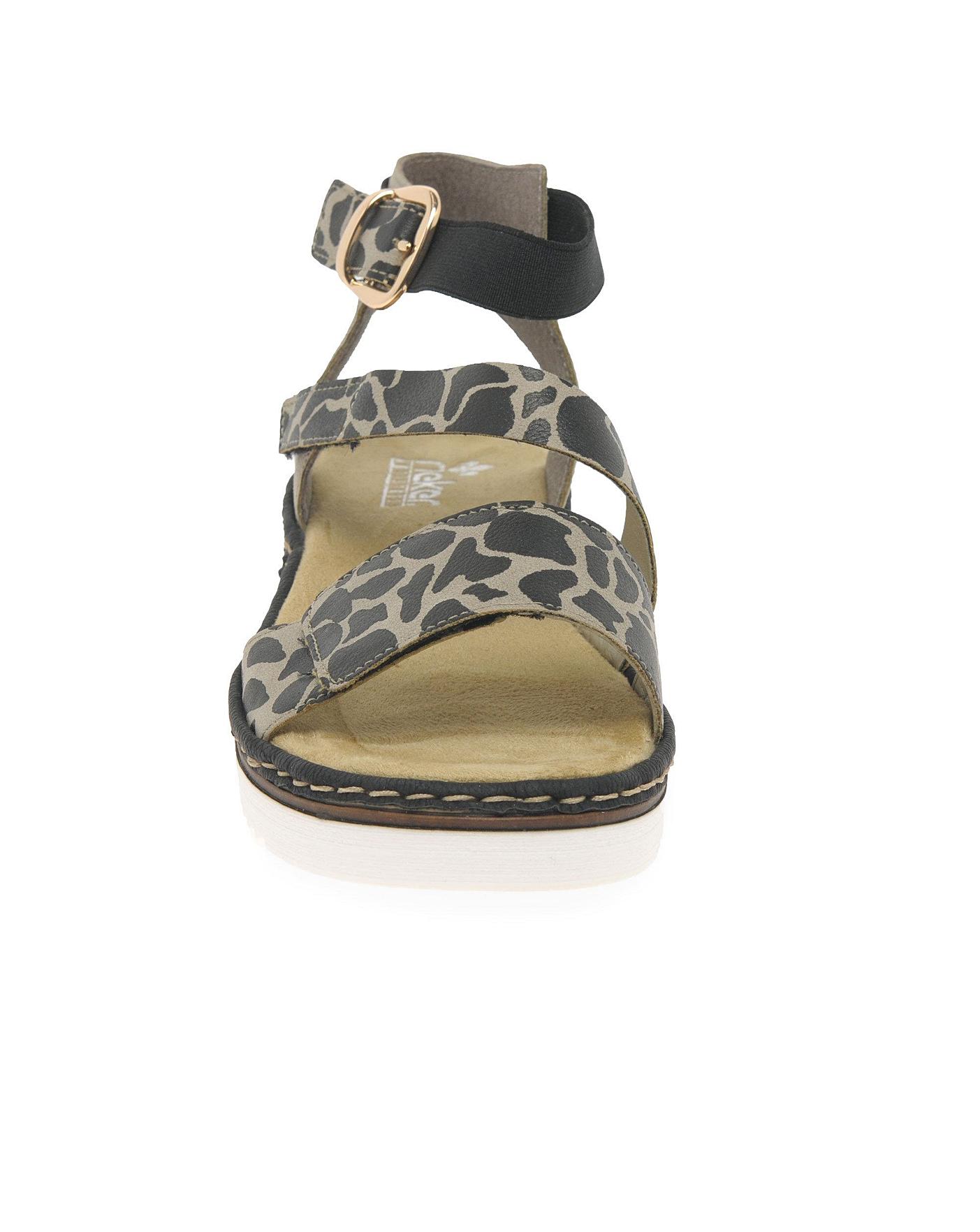 Rieker animal best sale print sandals