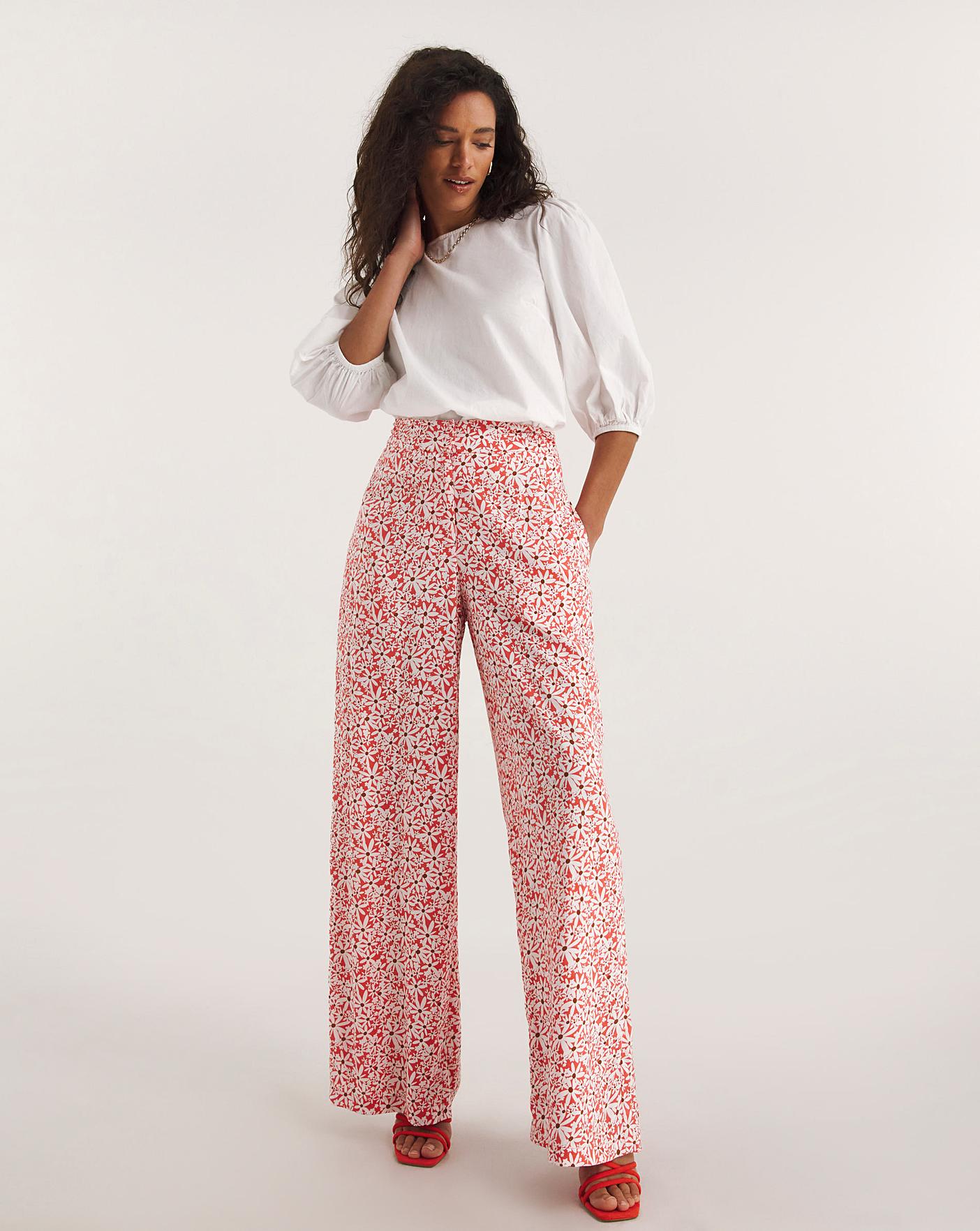 Buy Zoella Blue  White Floral Print Trousers for Women Online  Tata CLiQ