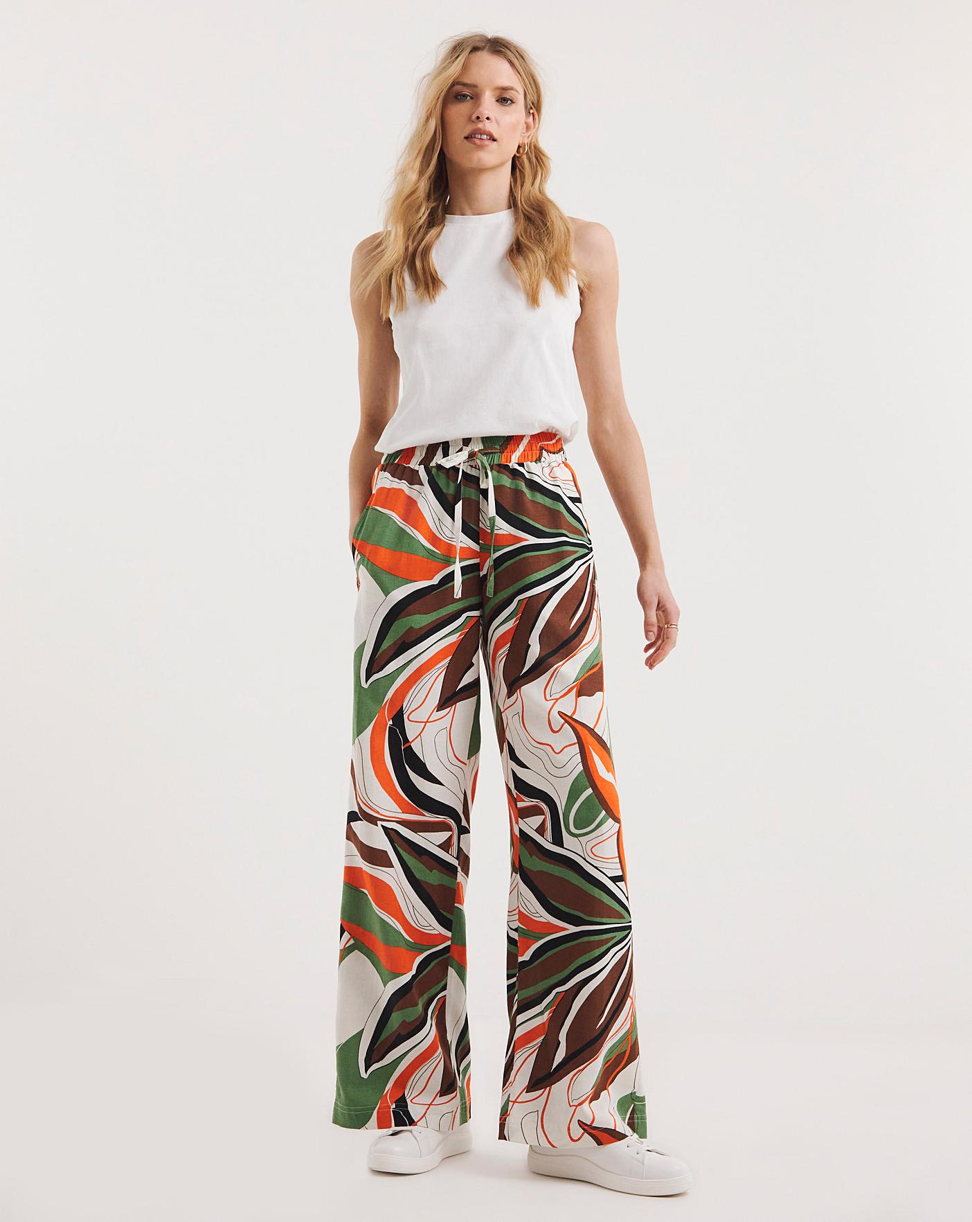Buy online Animal Print Wide Leg Trouser With Side Slit from bottom wear  for Women by Elexuras for ₹999 at 38% off | 2024 Limeroad.com