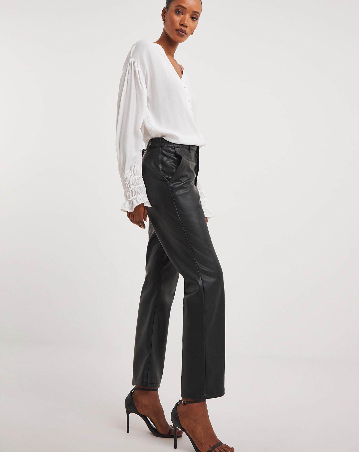 You're Everything Black Faux Leather Wide Leg Trouser | Pink Boutique –  Pink Boutique UK