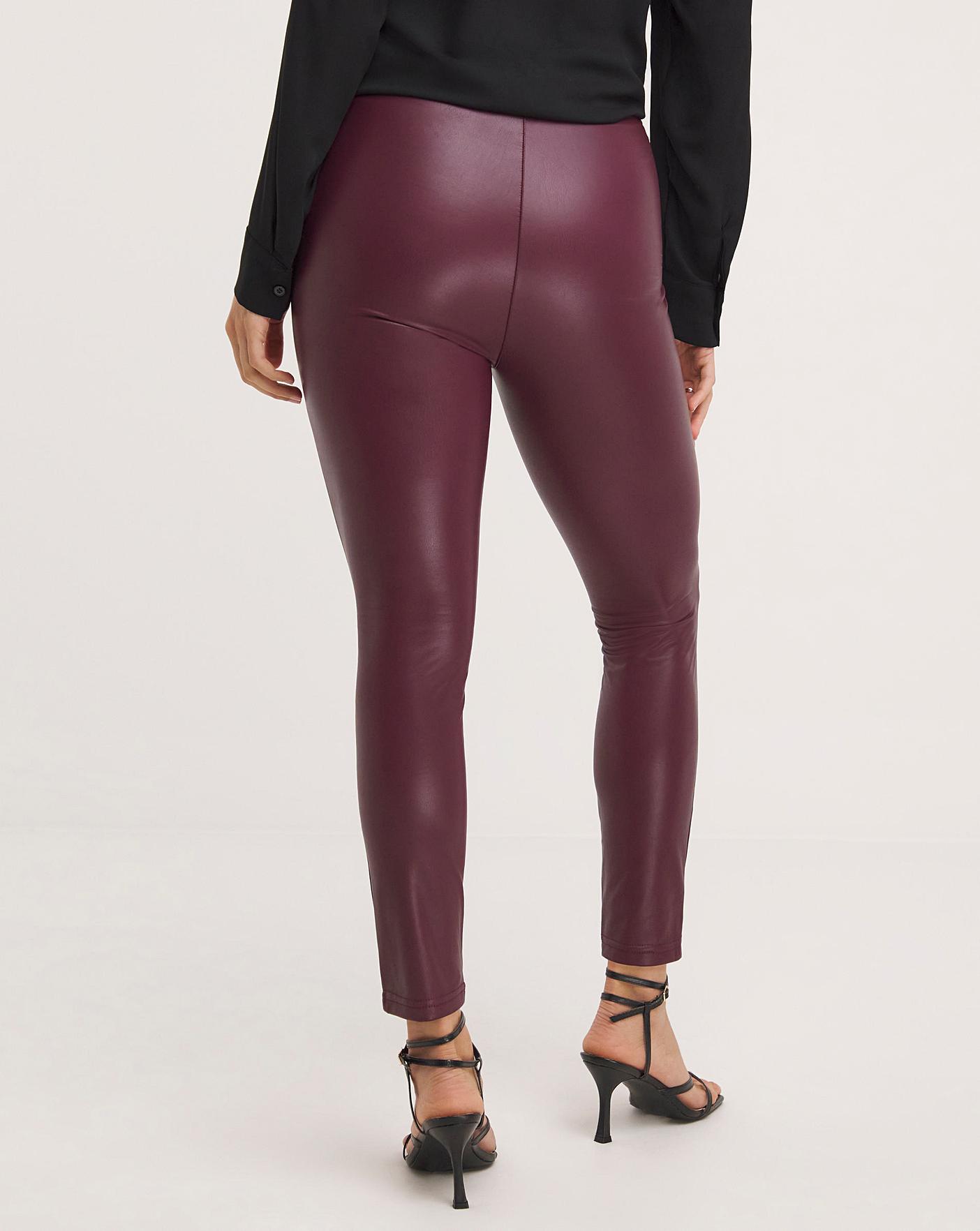 Dennis Basso Faux Leather Pull-On Ankle Leggings - QVC.com