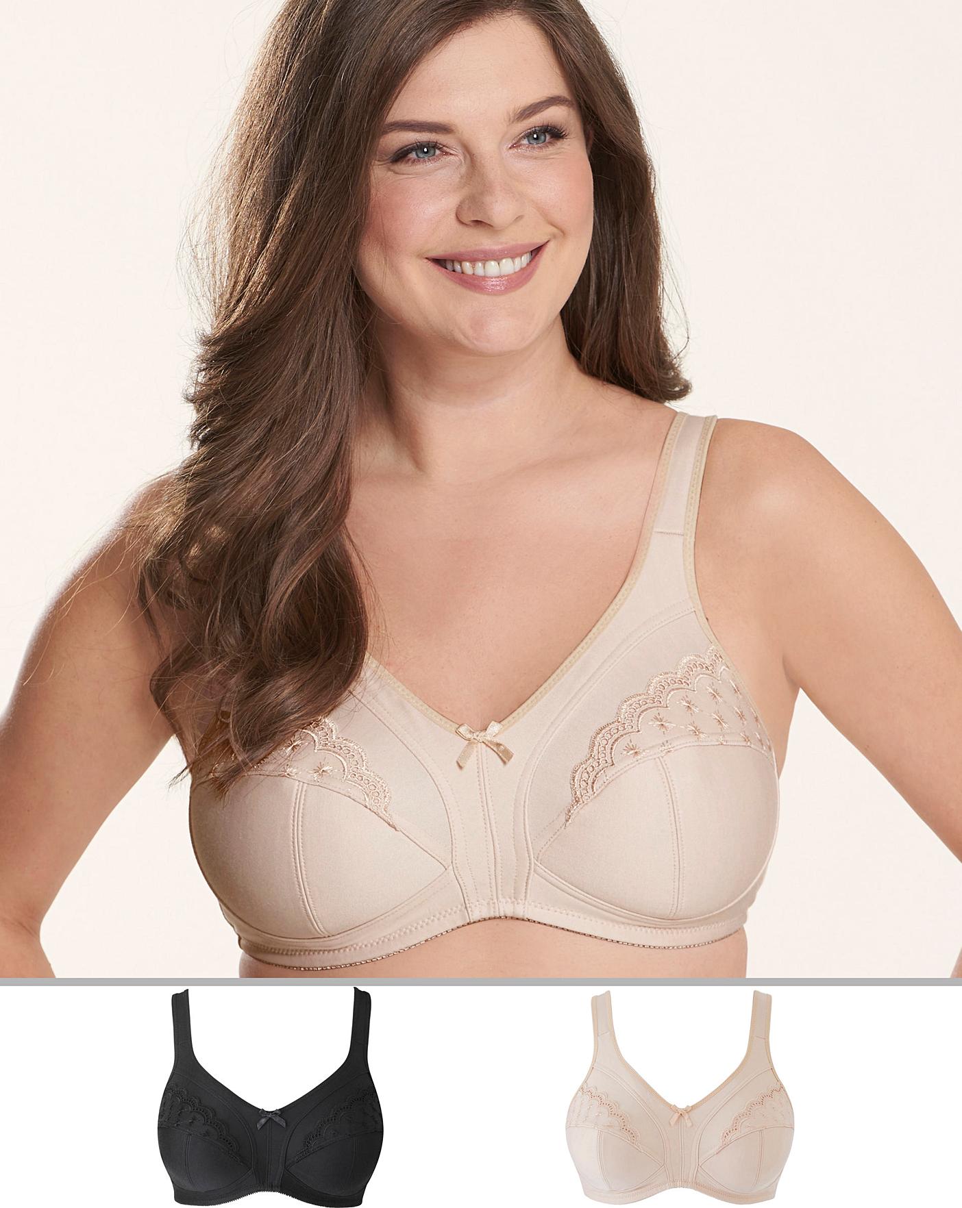 Non Padded Non Wired First Bra 2 Pack, Lingerie