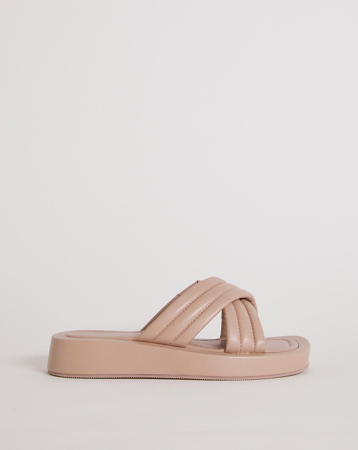 Chunky Strap Crossover Sandal | Boohoo UK