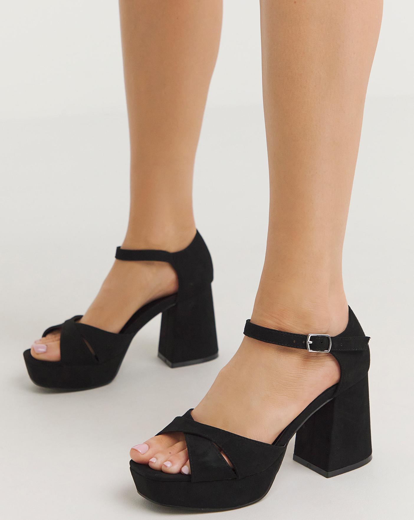 Extra wide shop heeled sandals