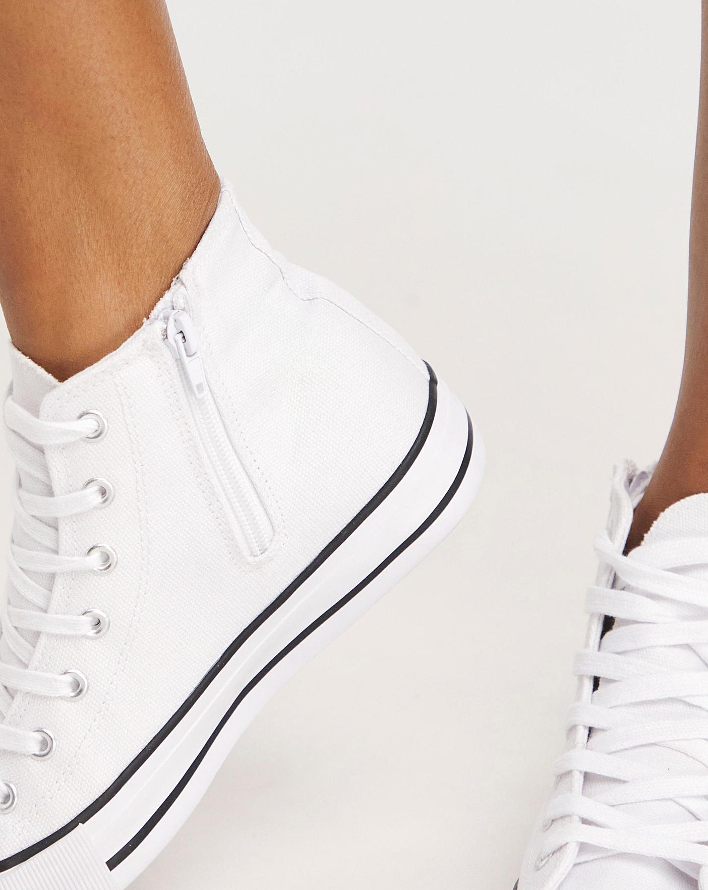 Canvas white high sales tops