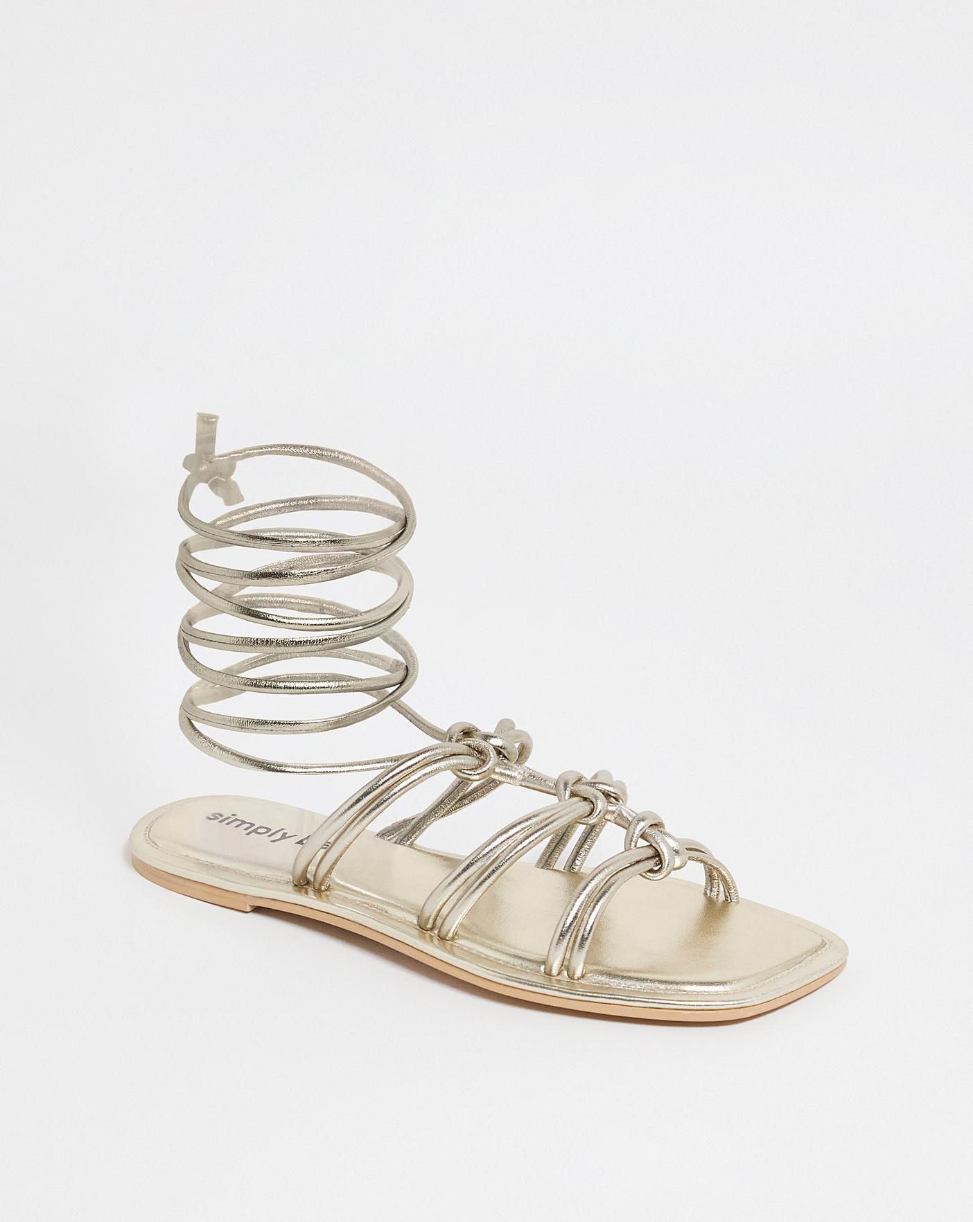 Silver lace up gladiator on sale sandals