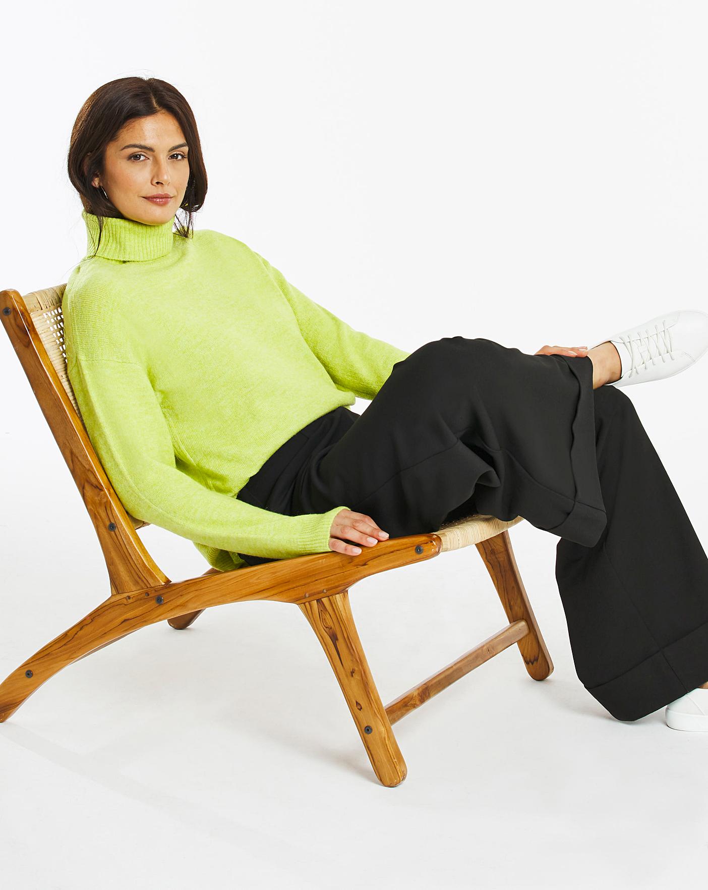 lime roll neck jumper
