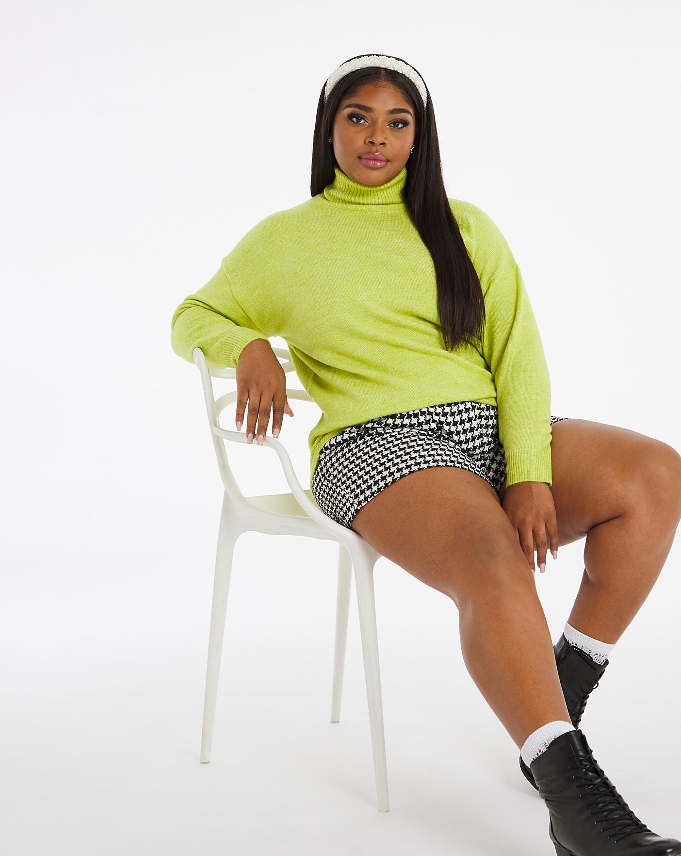 lime roll neck jumper