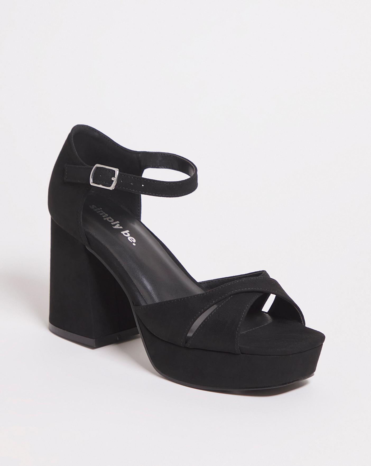 Black platform heels new look hotsell